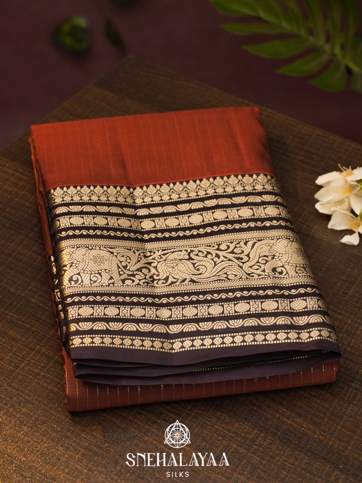 Brown  Kanjivaram Silk Saree