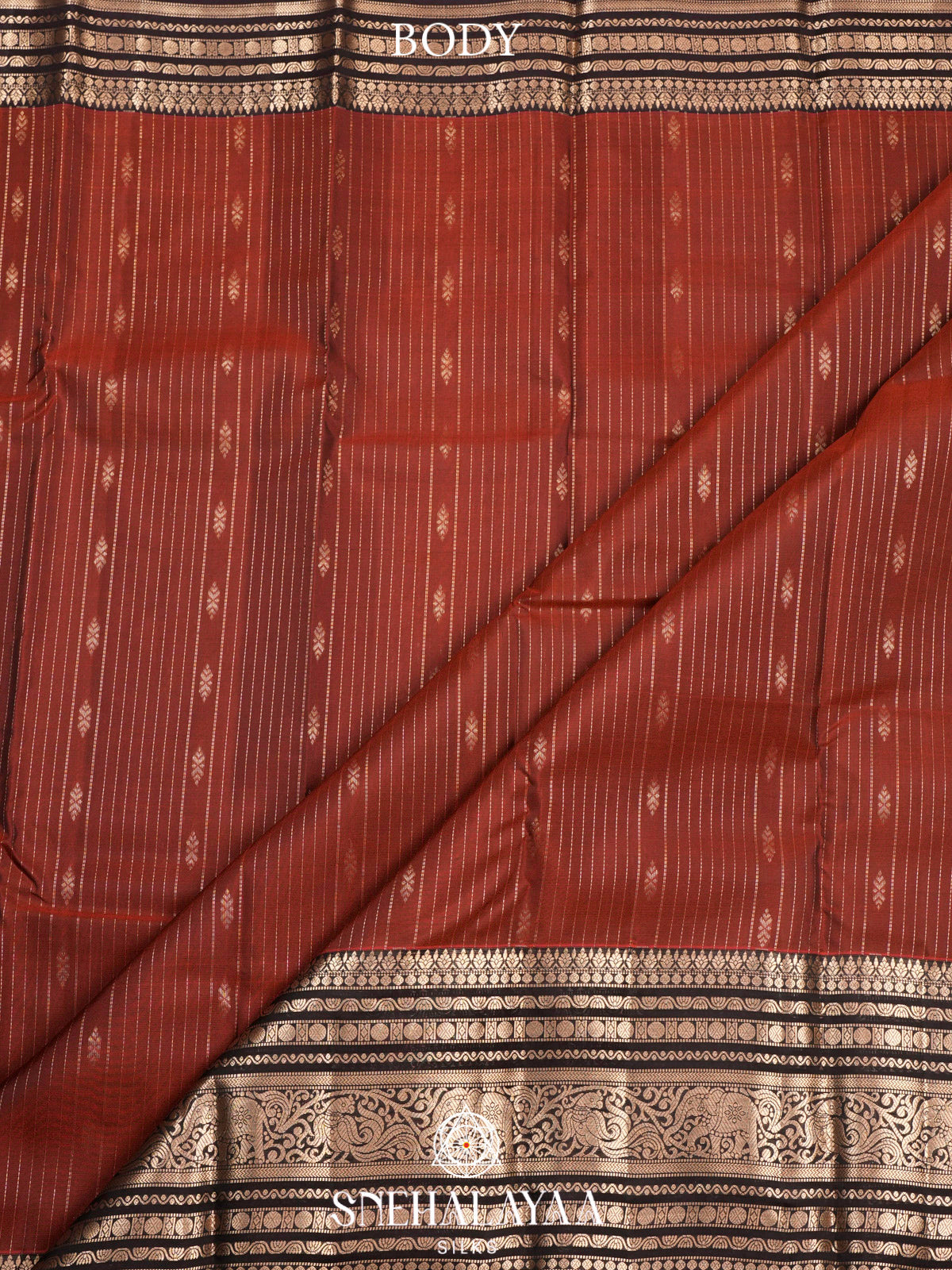 Brown  Kanjivaram Silk Saree