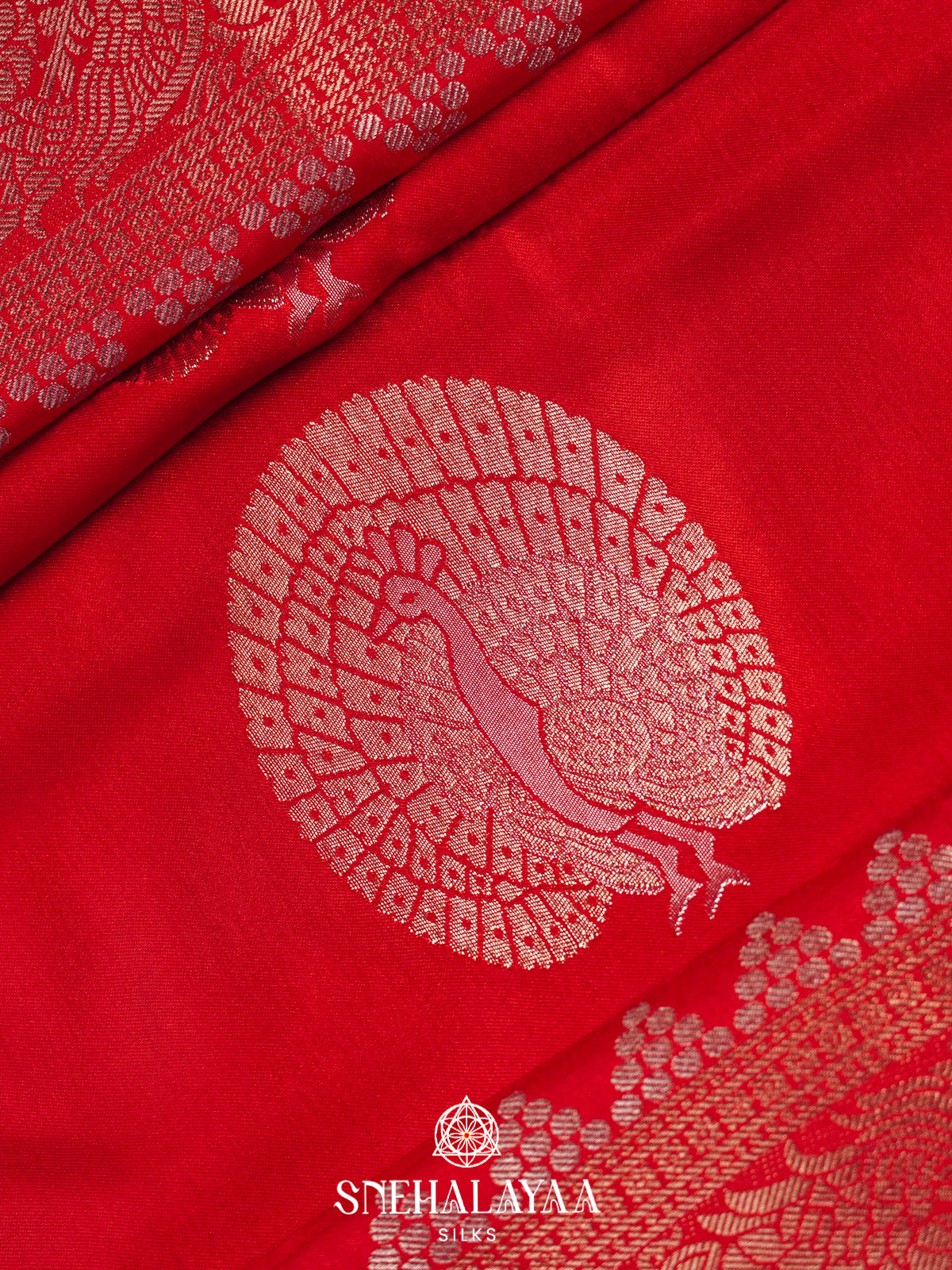 Red Satin Banaras Saree