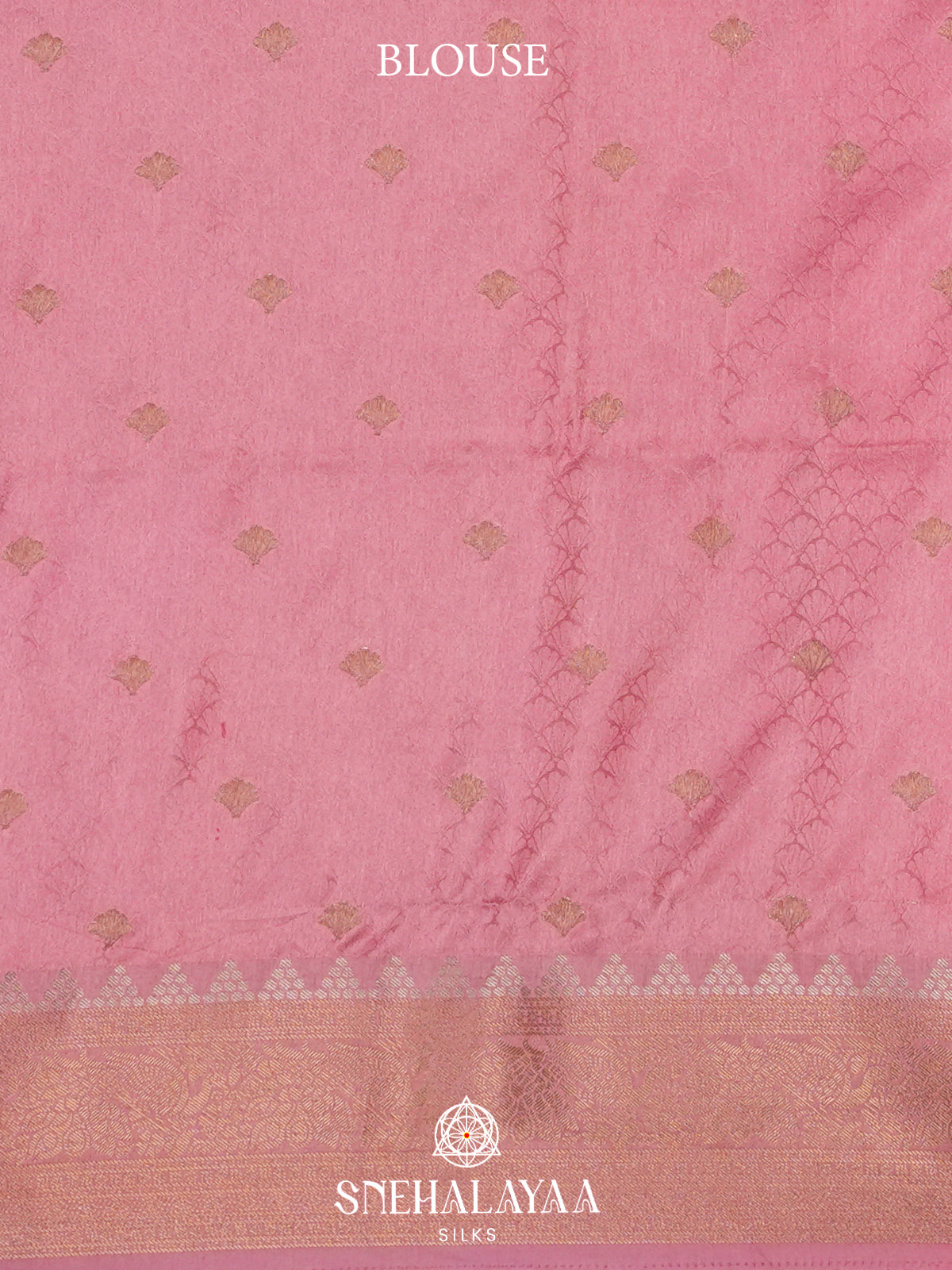 Pink Satin Banaras Saree