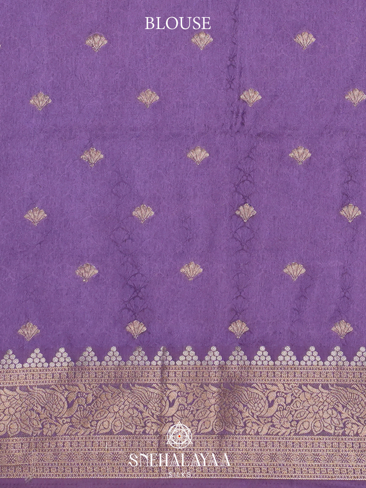 Lavender Satin Banaras Saree