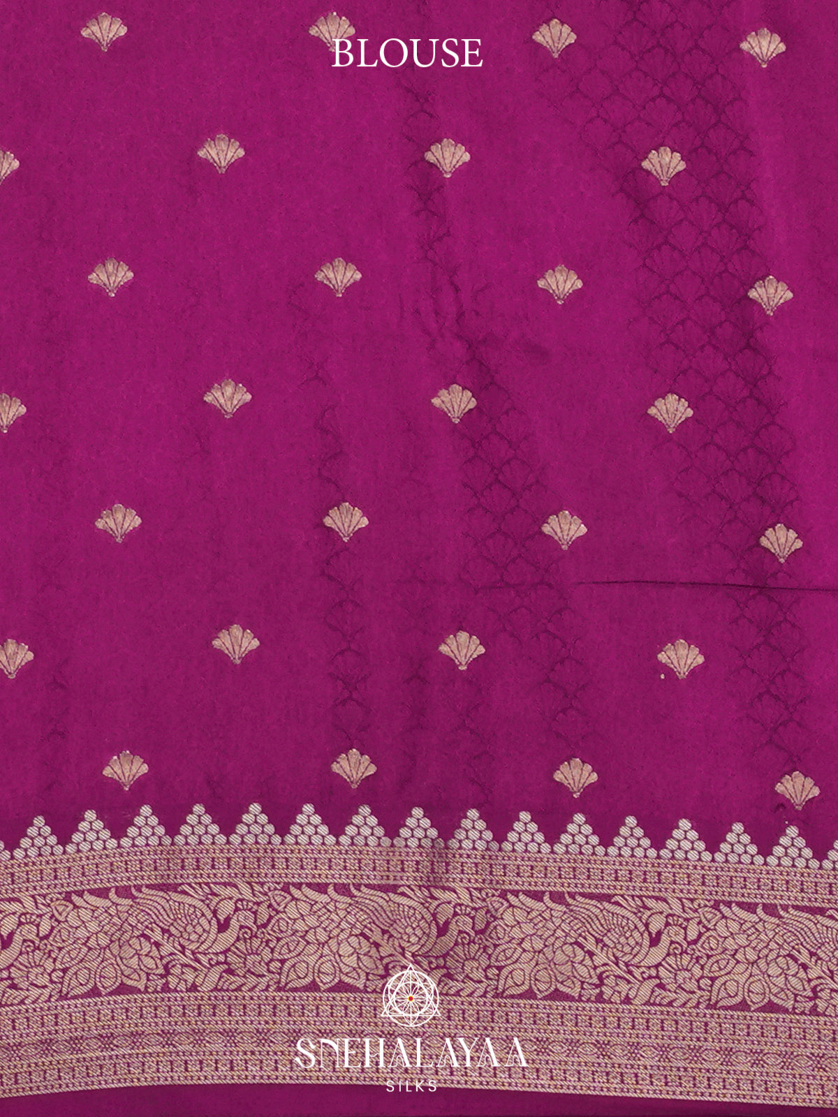 Dark Magenta Satin Banaras Saree