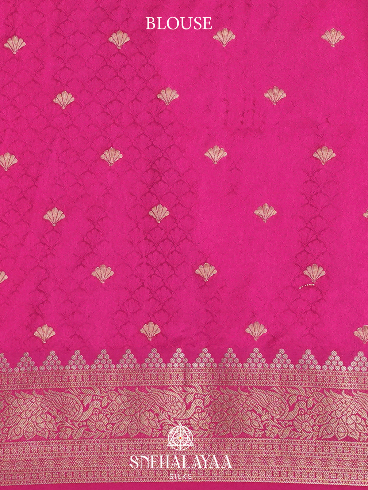 Magenta Satin Banaras Saree