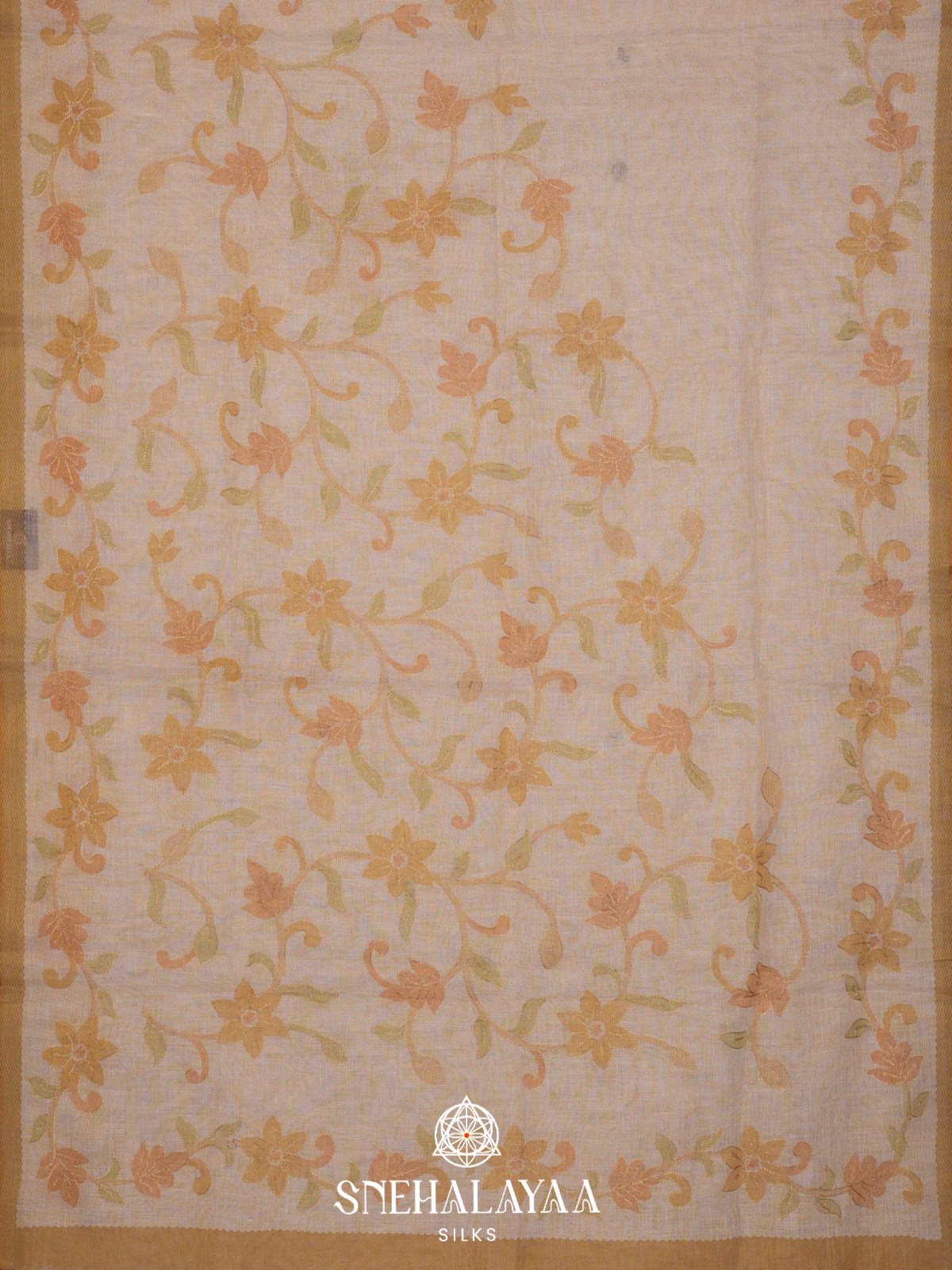 Sandal Linen Saree