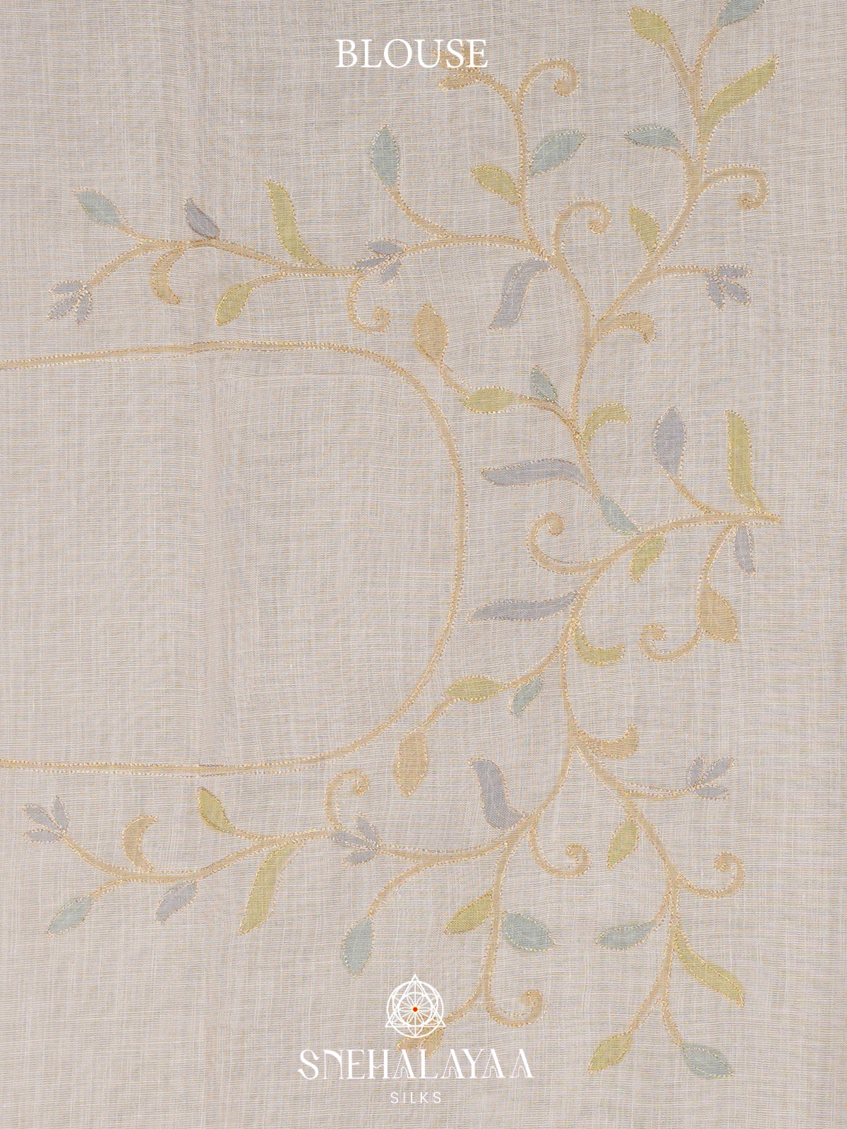Off white Linen Saree