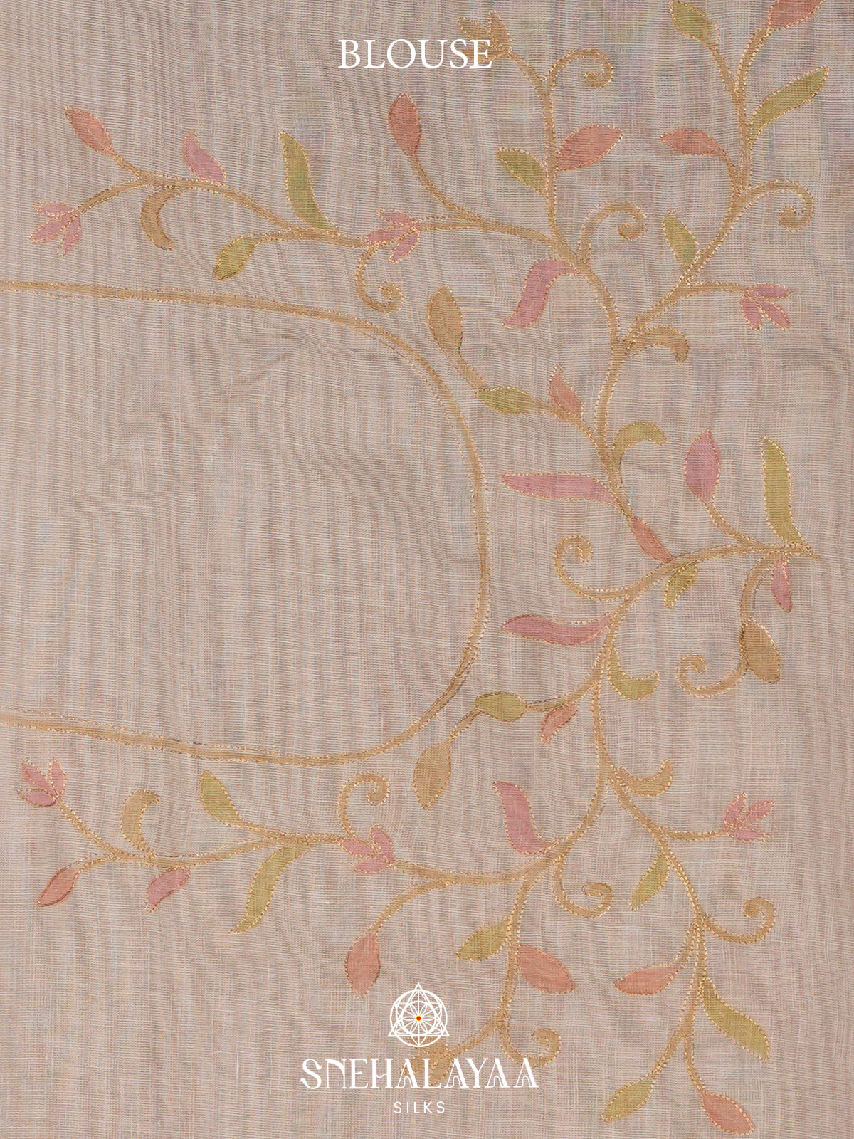 Light Pink Linen Saree