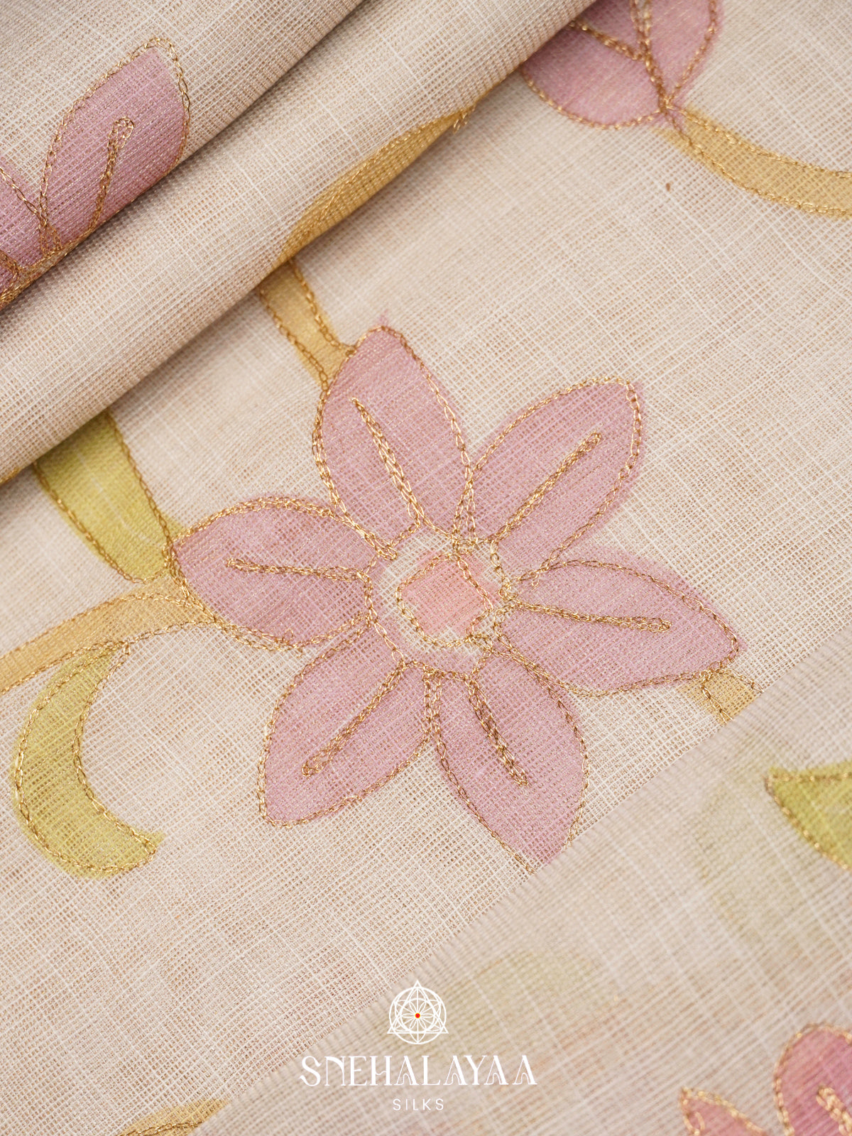 Light Pink Linen Saree