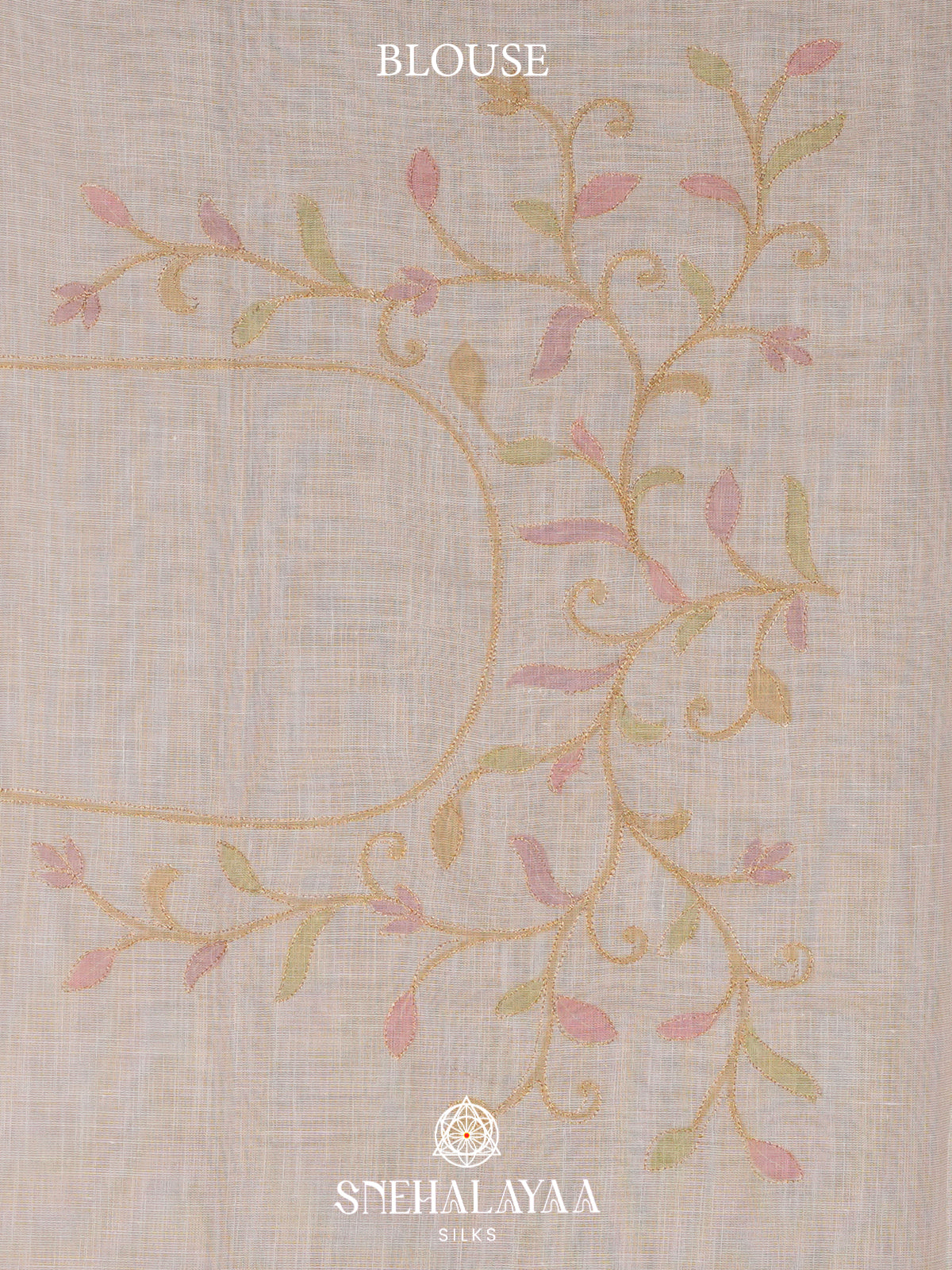 Light Pink Linen Saree