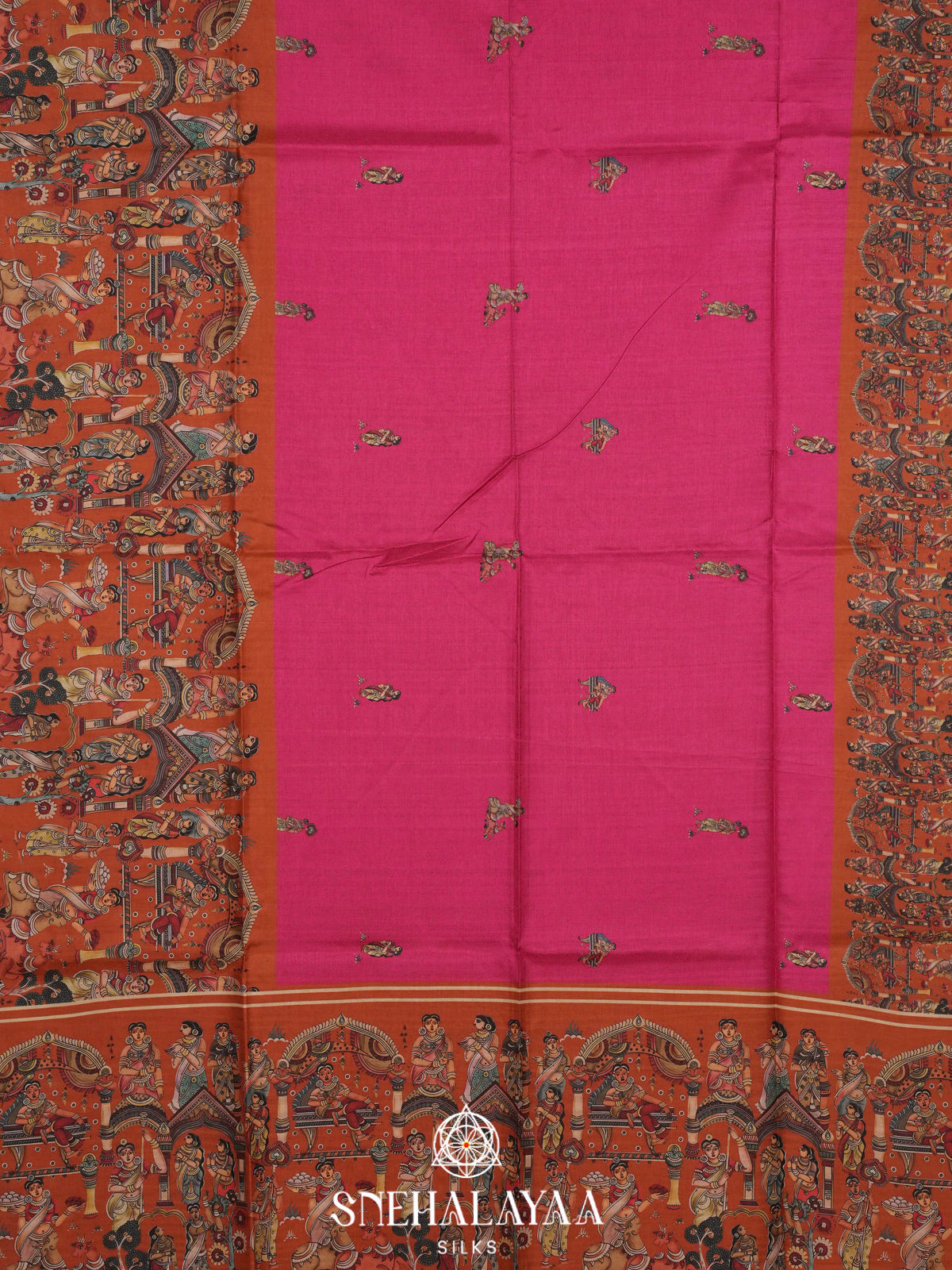 Pink Tussar Saree