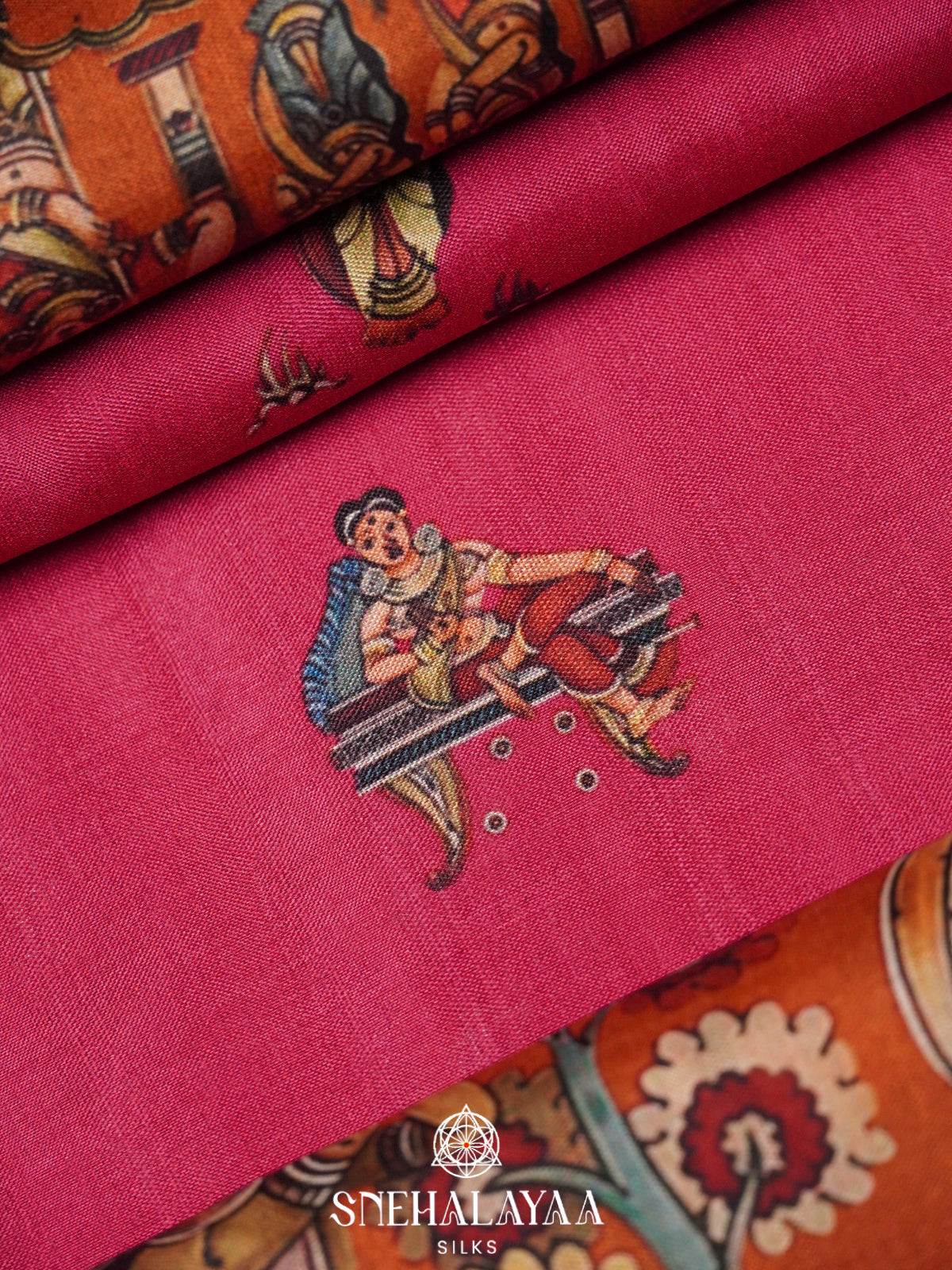 Pink Tussar Saree