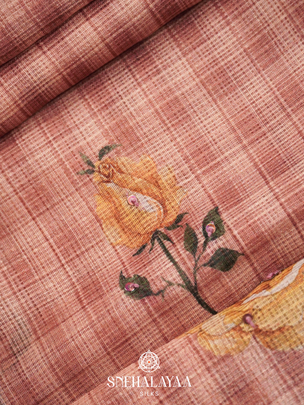 Peach  Kota Saree