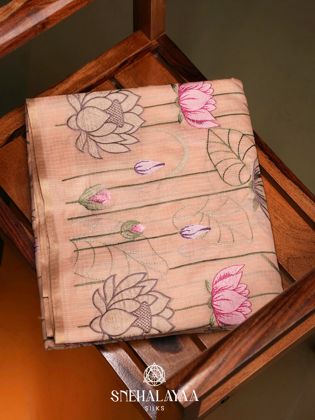 Cream  Kota Saree