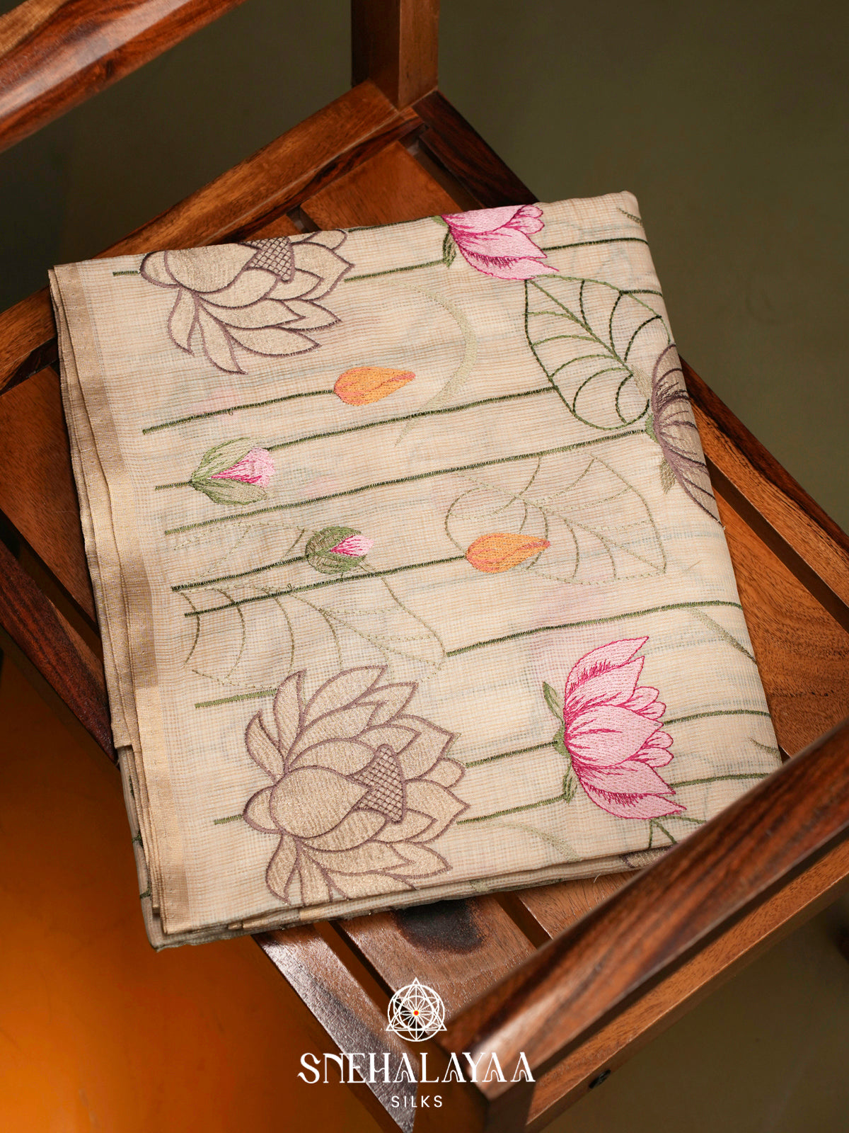 Off White  Kota Saree