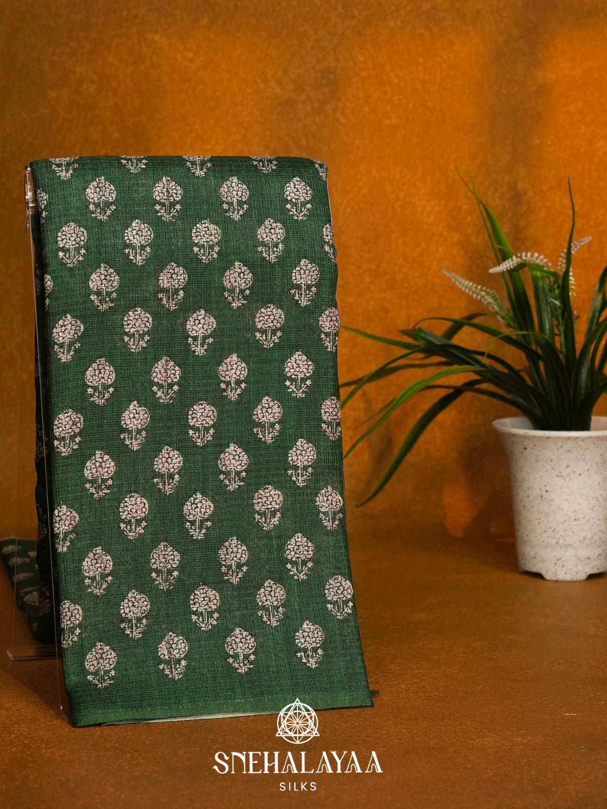 Forest Green Kota Saree