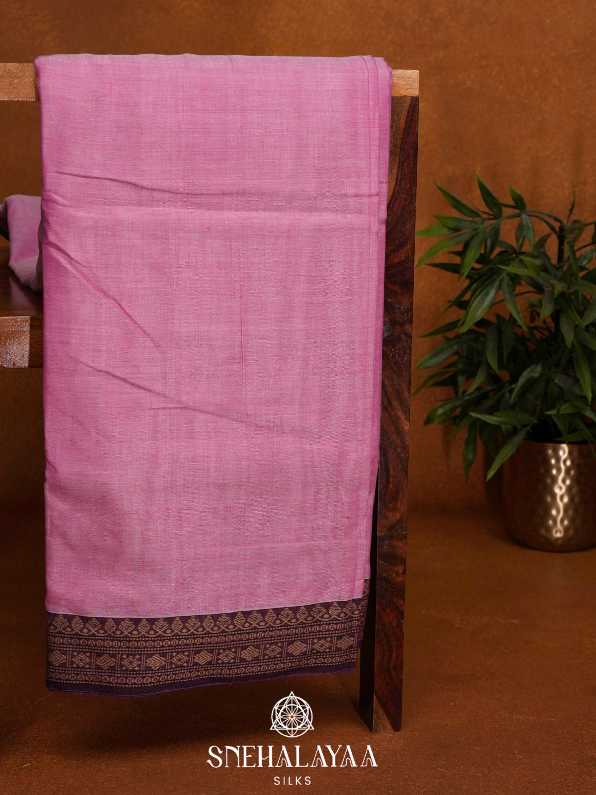 Pink Narayanpet Cotton Saree