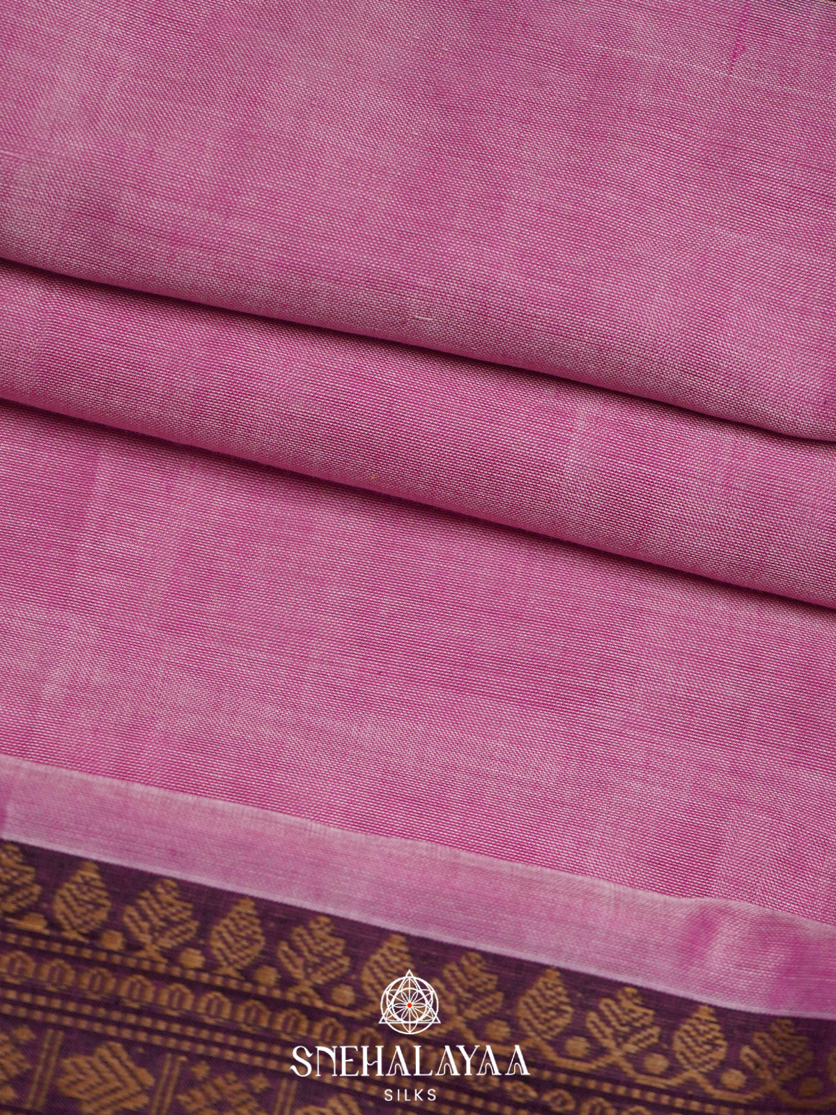 Pink Narayanpet Cotton Saree