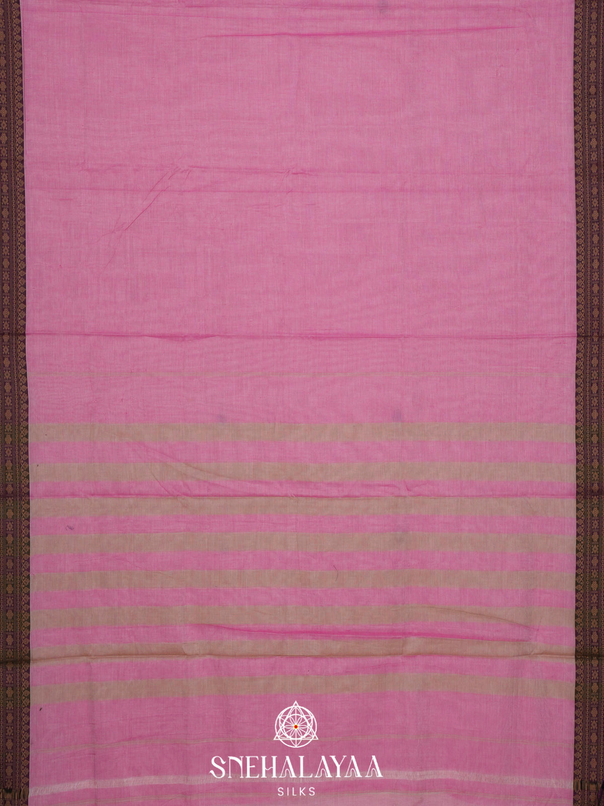 Pink Narayanpet Cotton Saree