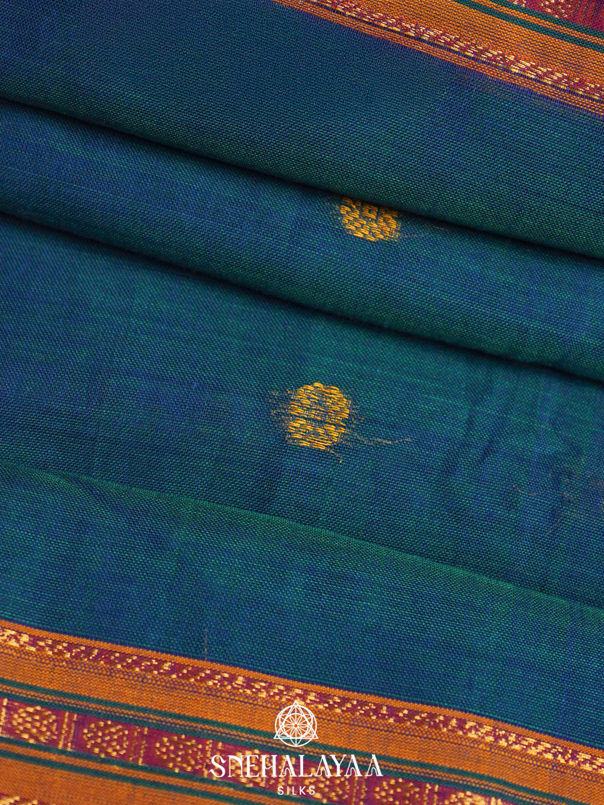 Peacock Blue Narayanpet Cotton Saree