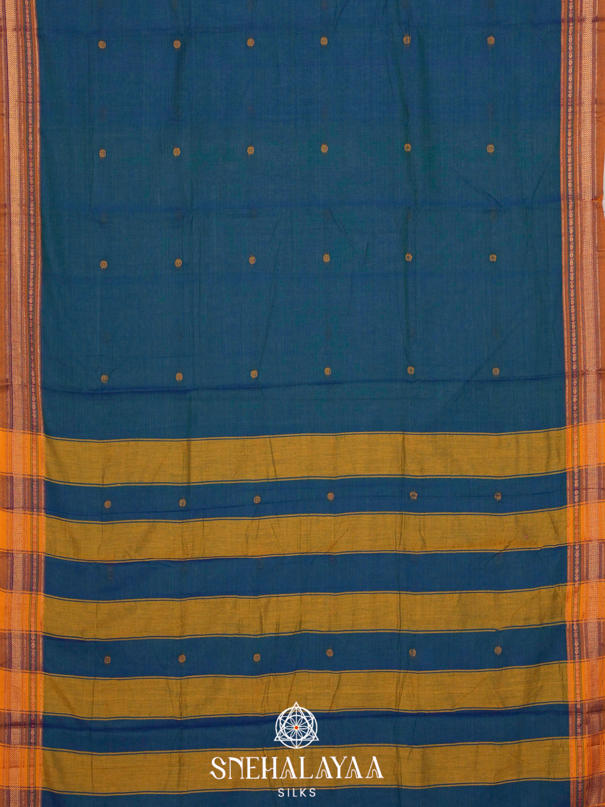 Peacock Blue Narayanpet Cotton Saree