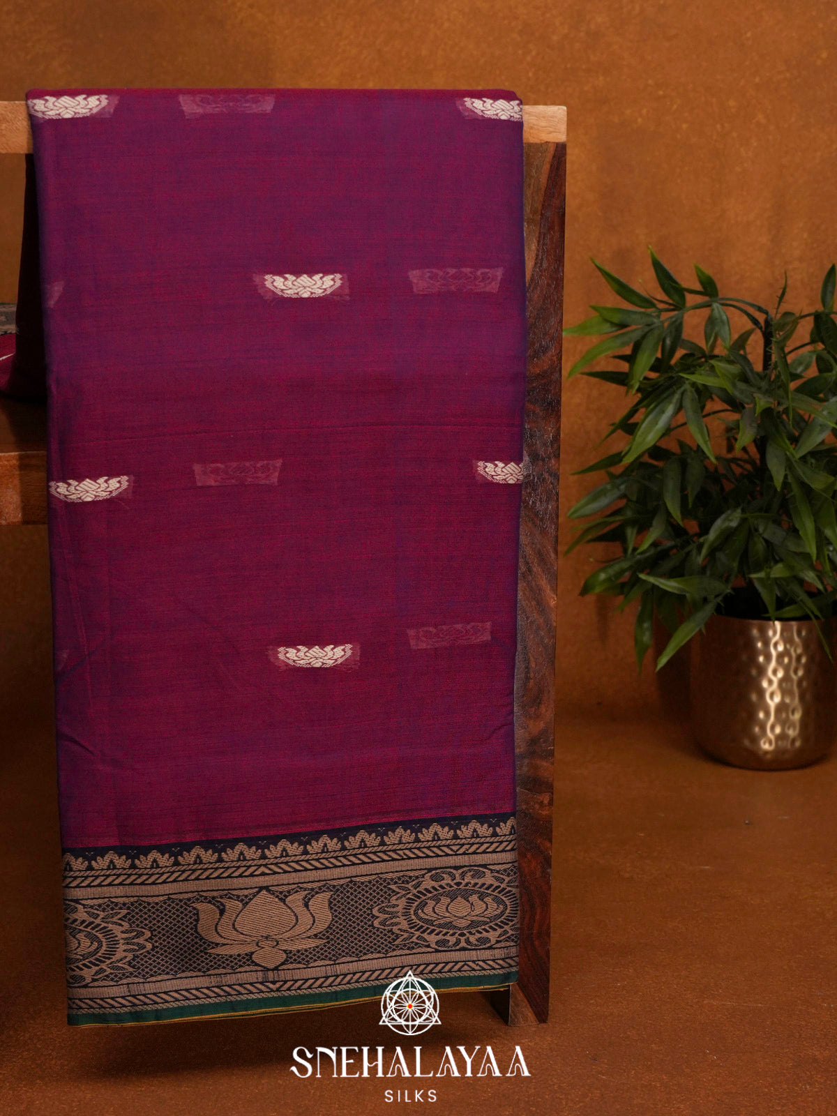 Magenta Narayanpet Cotton Saree