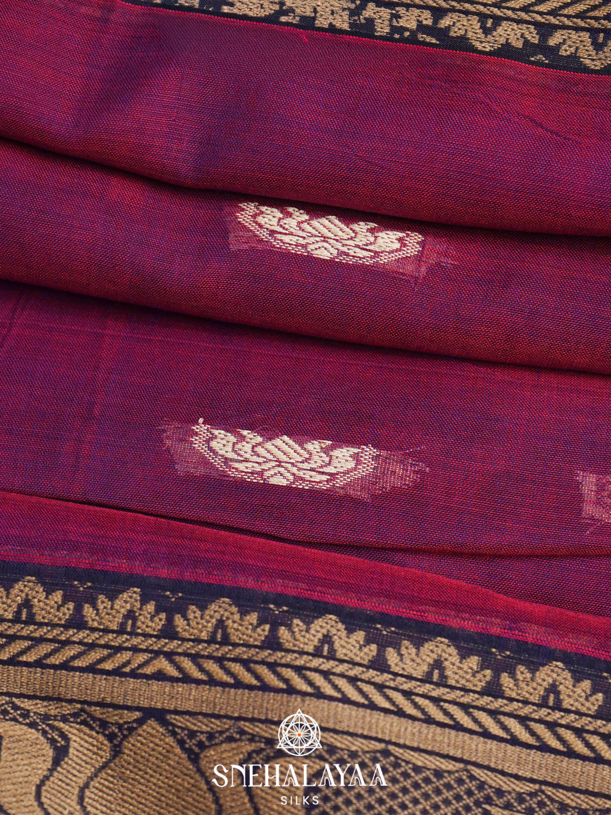 Magenta Narayanpet Cotton Saree