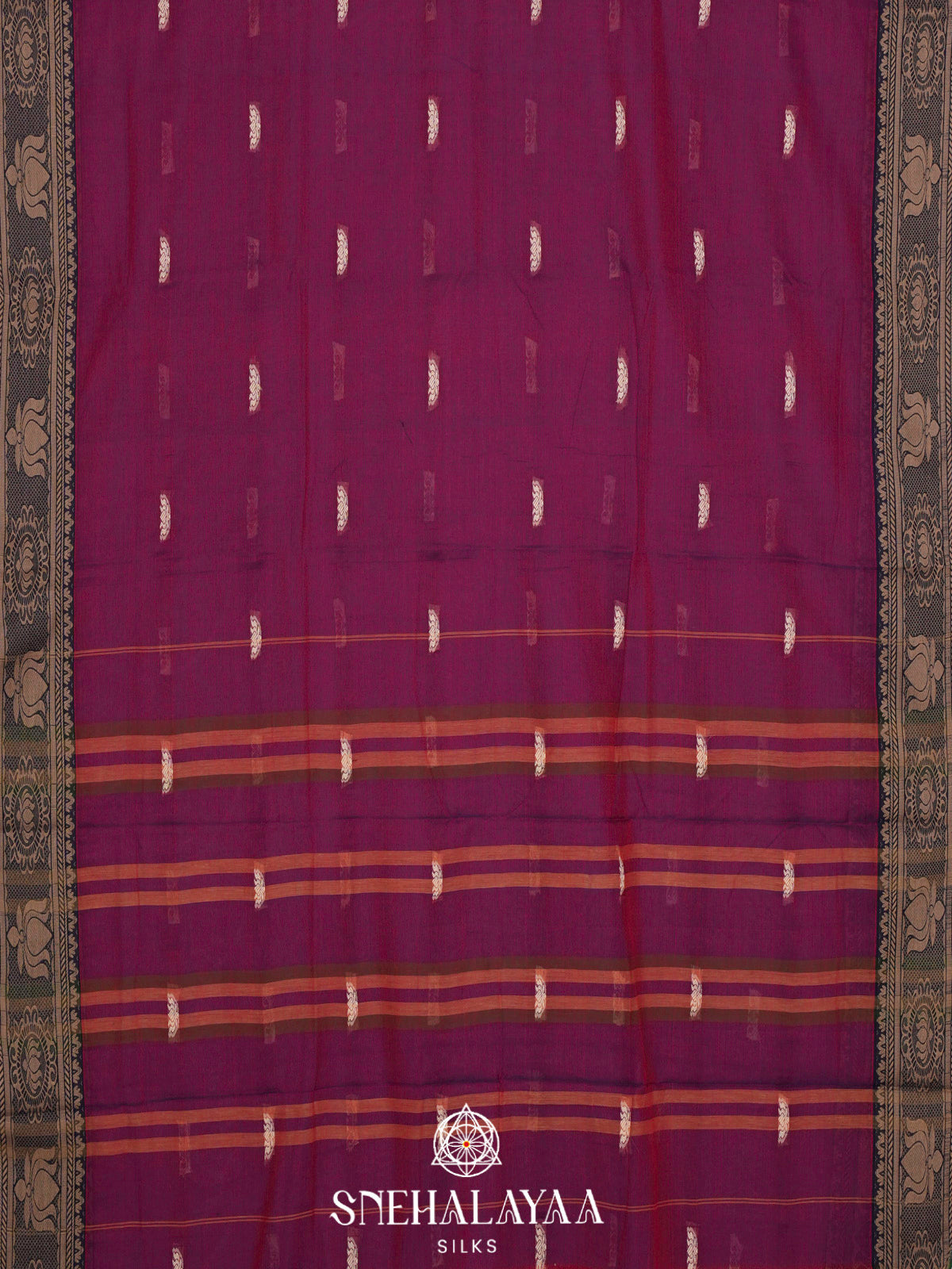 Magenta Narayanpet Cotton Saree