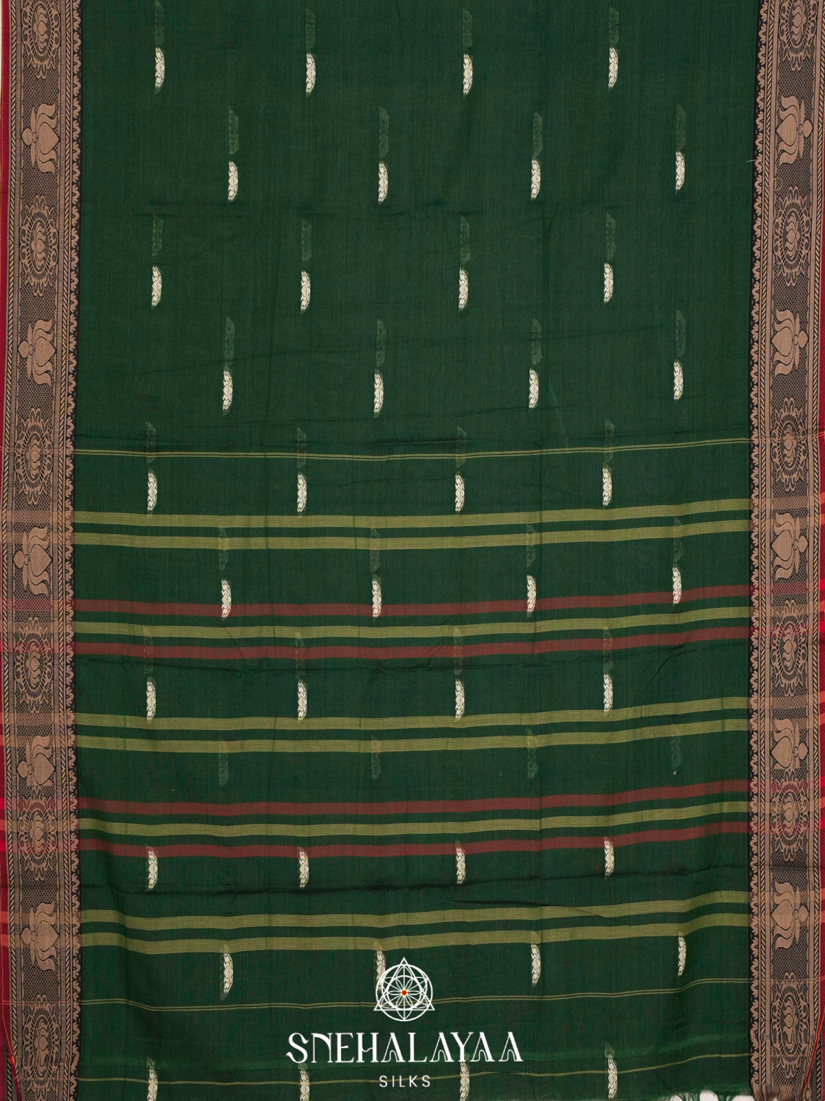 Green Narayanpet Cotton Saree