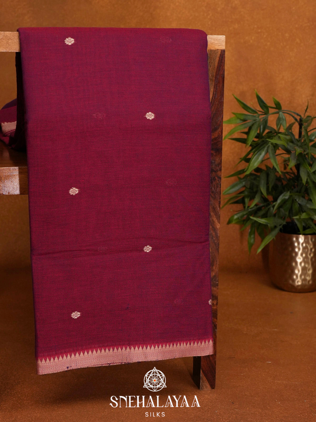 Wine Narayanpet Cotton Saree