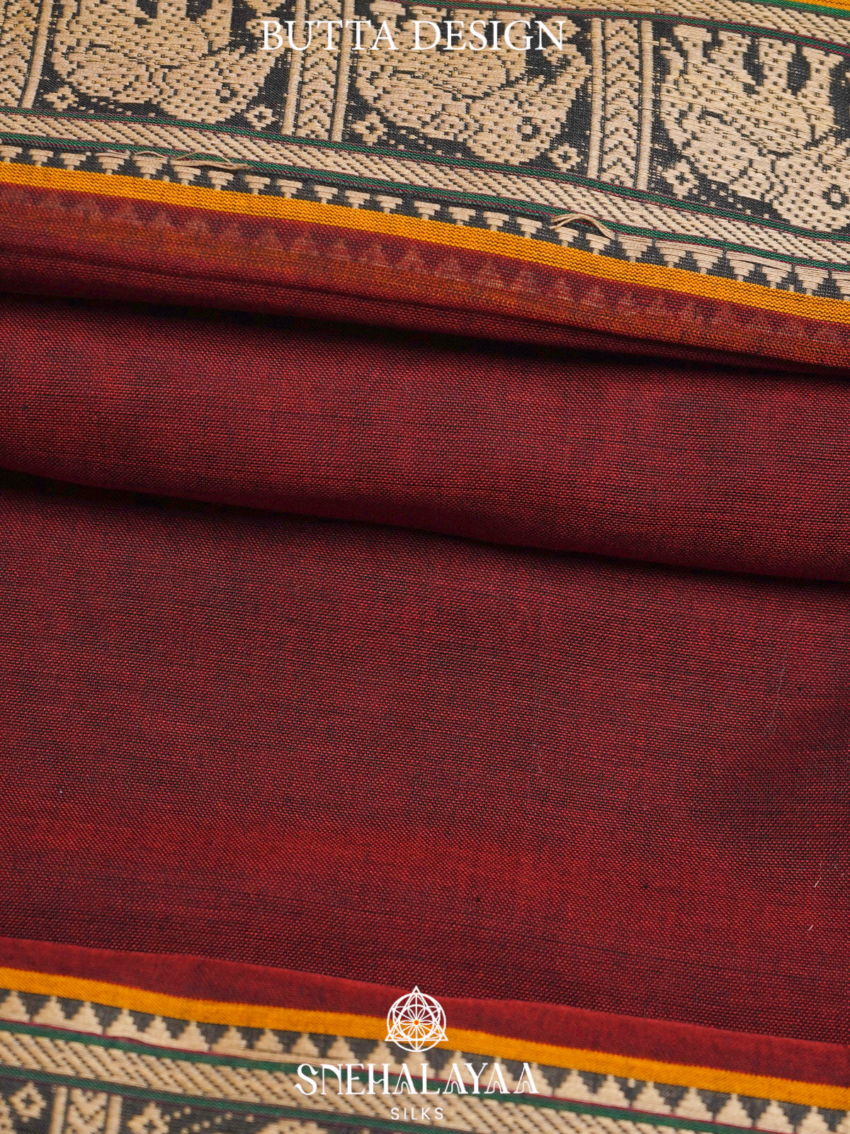 Maroon Narayanpet Cotton Saree