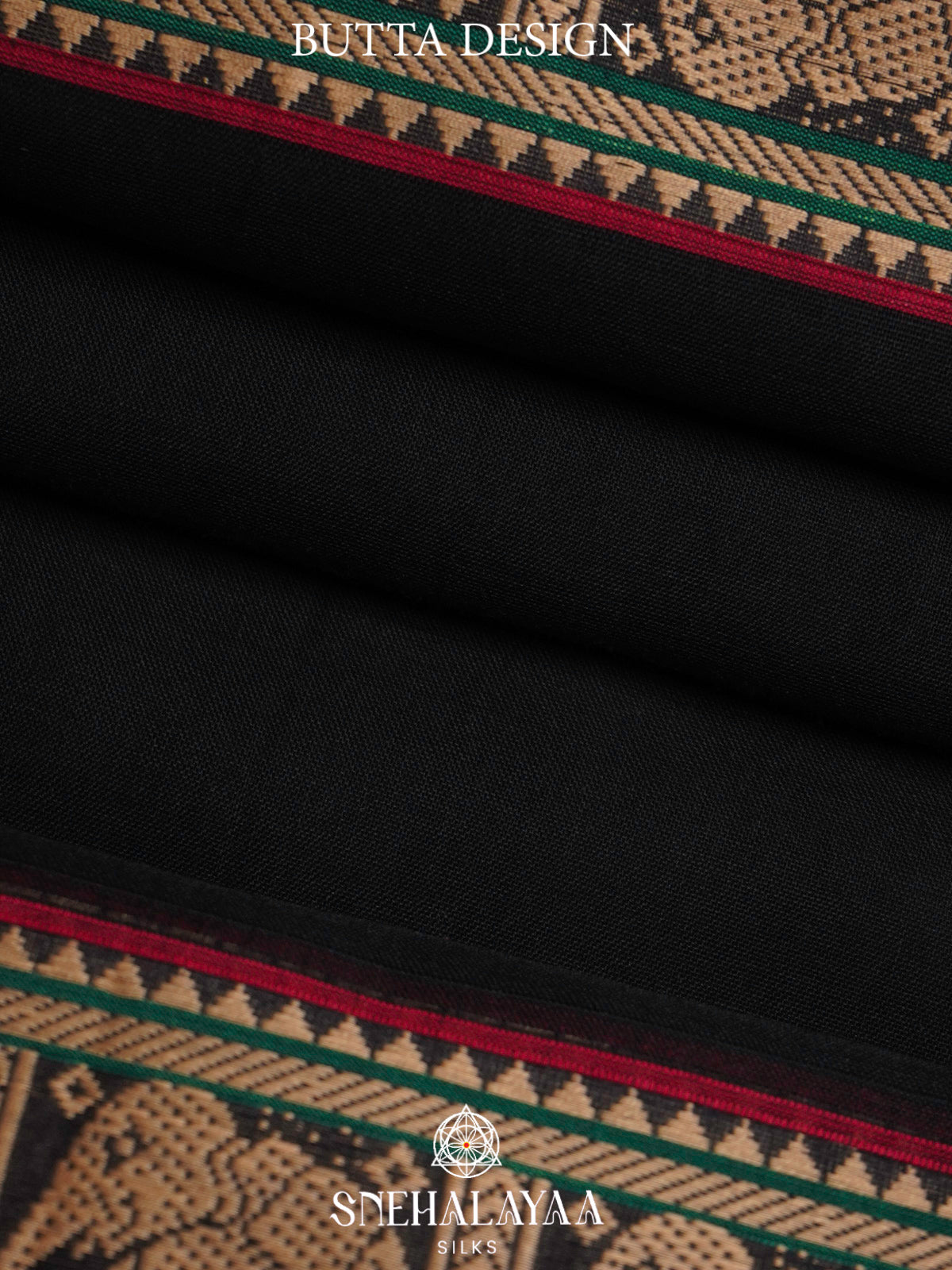 Black Narayanpet Cotton Saree