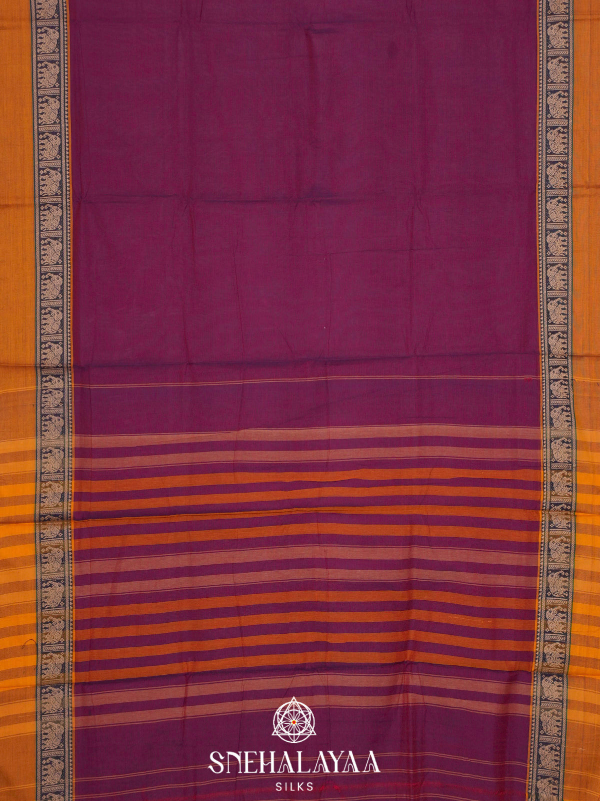 Magenta Narayanpet Cotton Saree