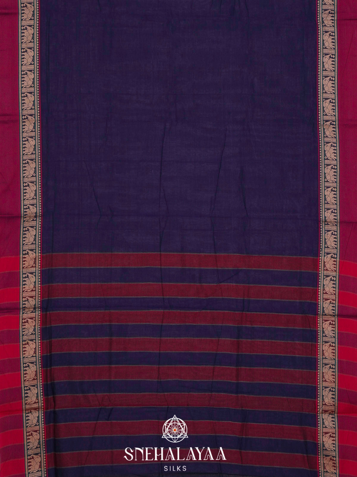 Blue Narayanpet Cotton Saree