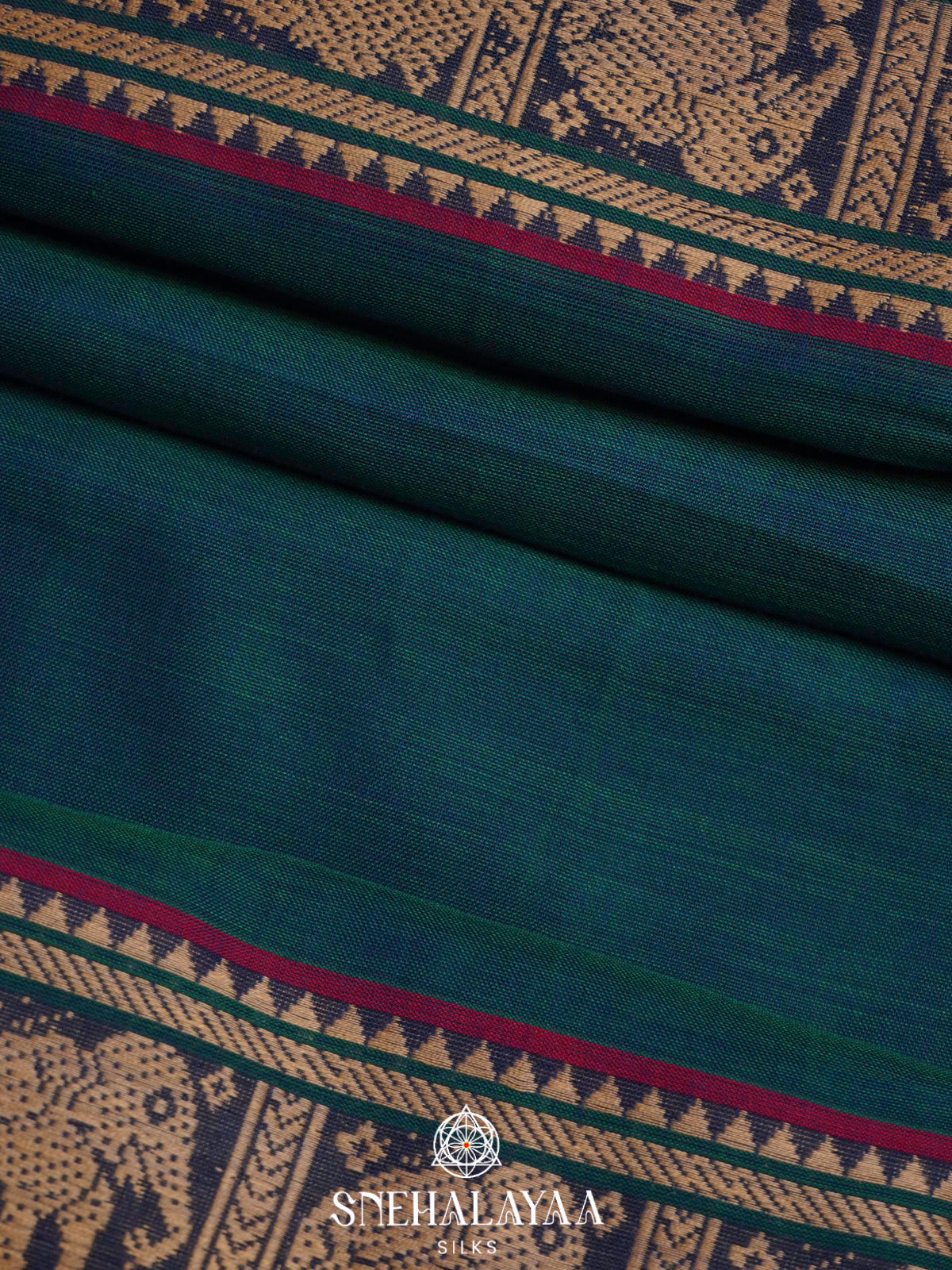 Peacock Blue Narayanpet Cotton Saree