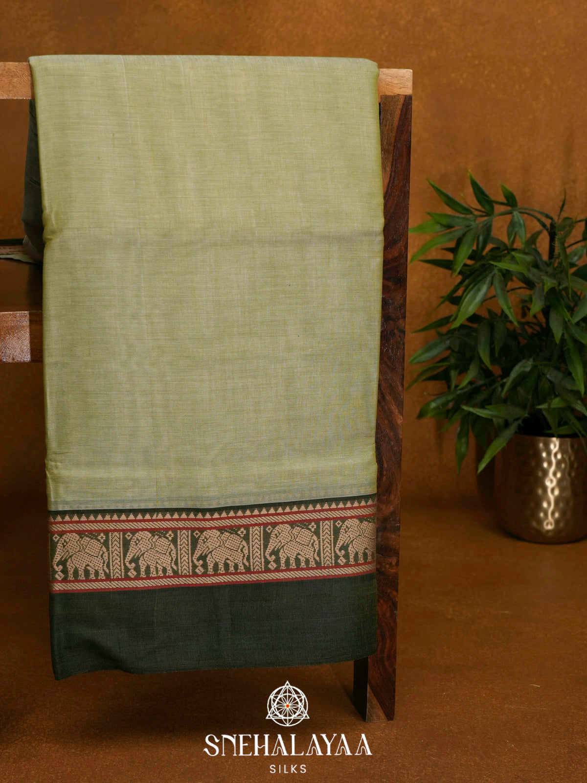 Ivory Beige Narayanpet Cotton Saree