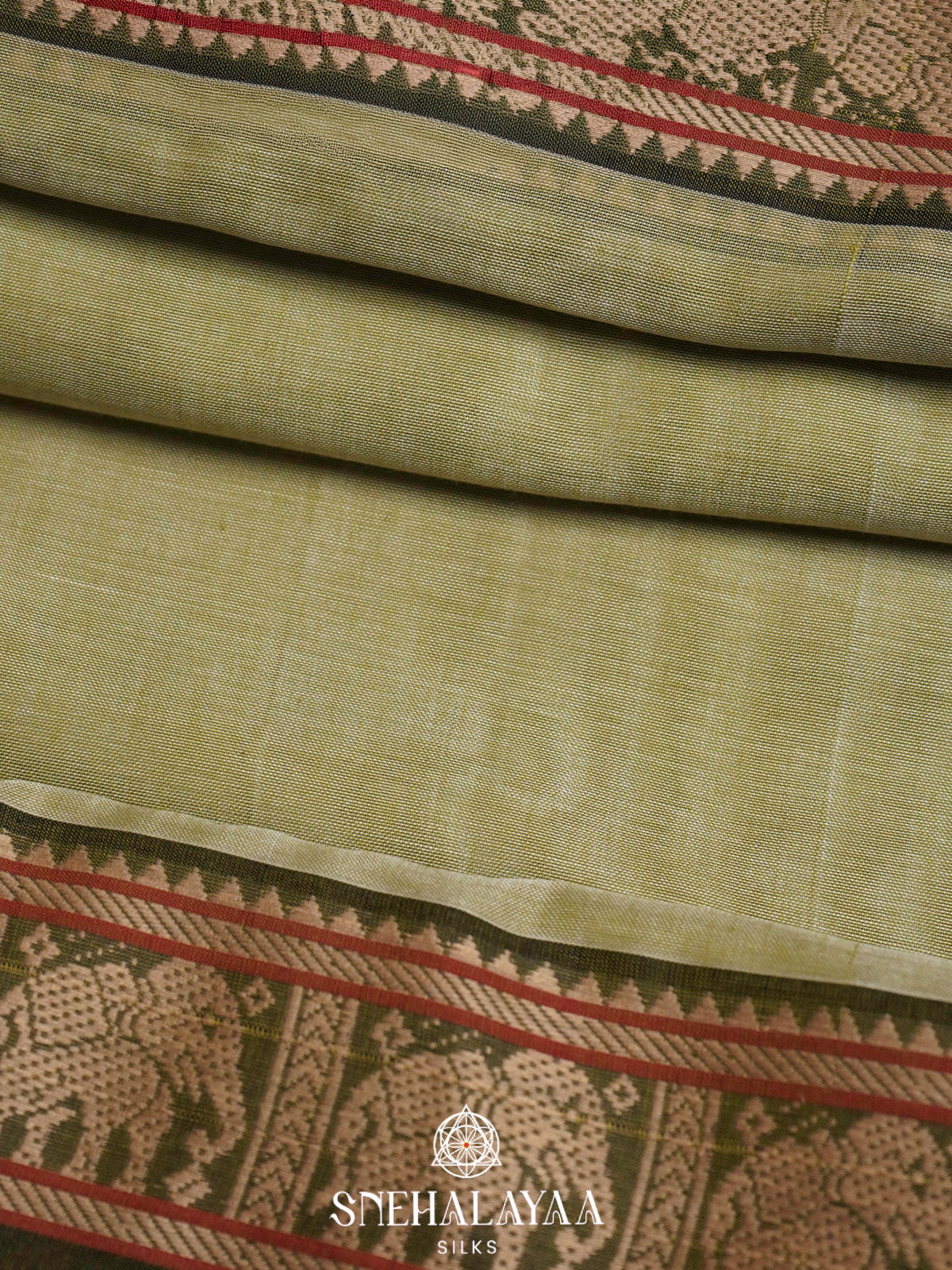 Ivory Beige Narayanpet Cotton Saree