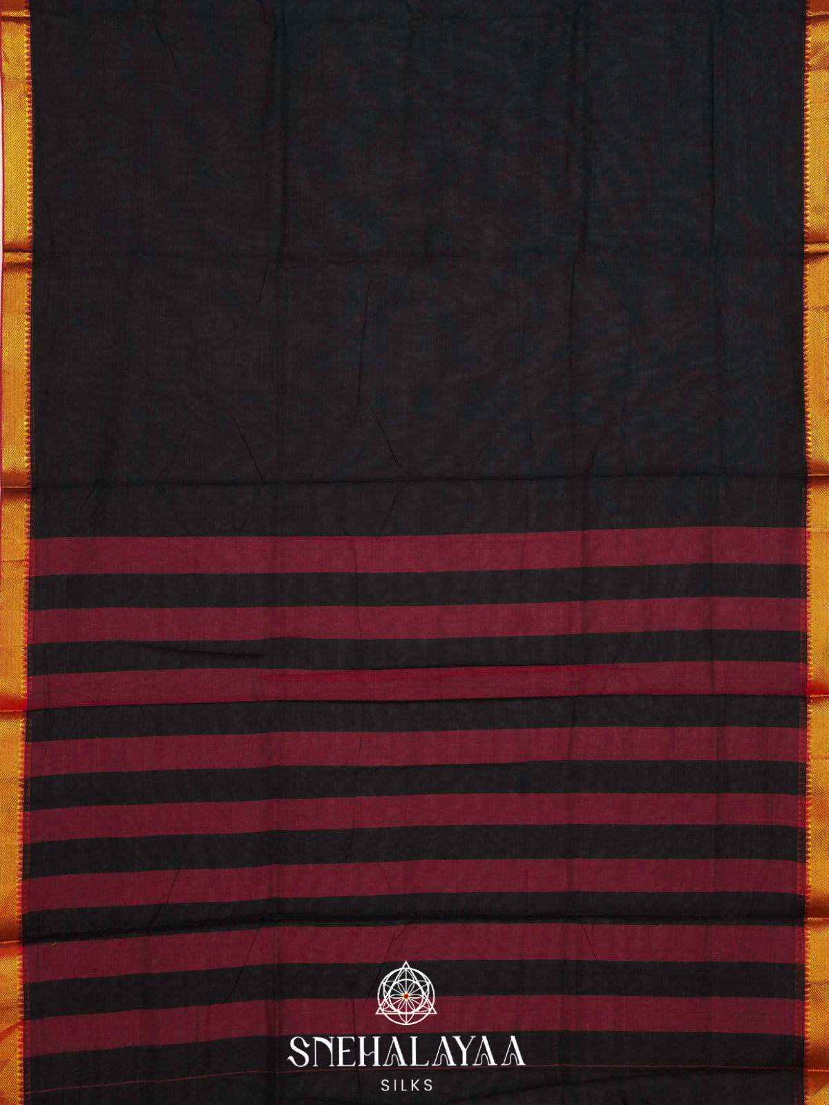 Black Narayanpet Cotton Saree