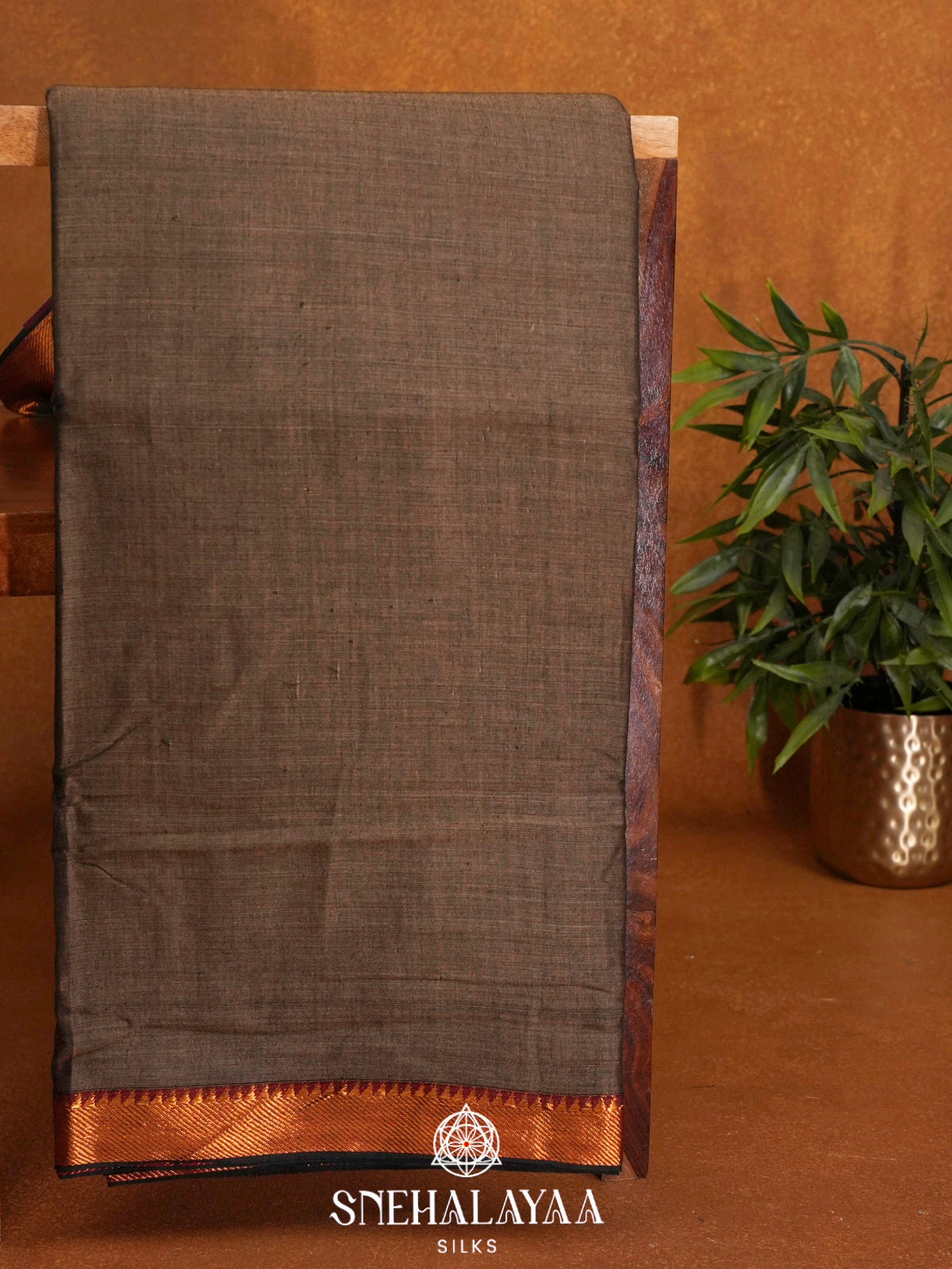 Brown Narayanpet Cotton Saree
