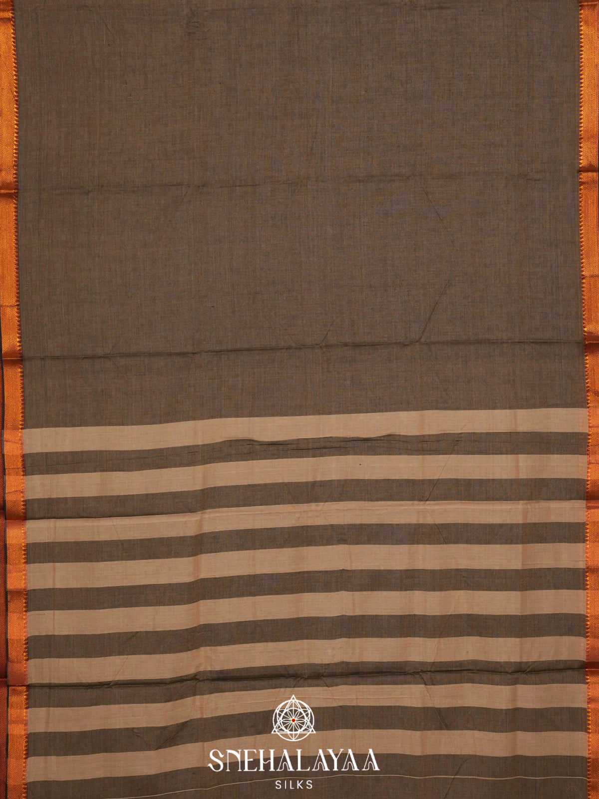 Brown Narayanpet Cotton Saree