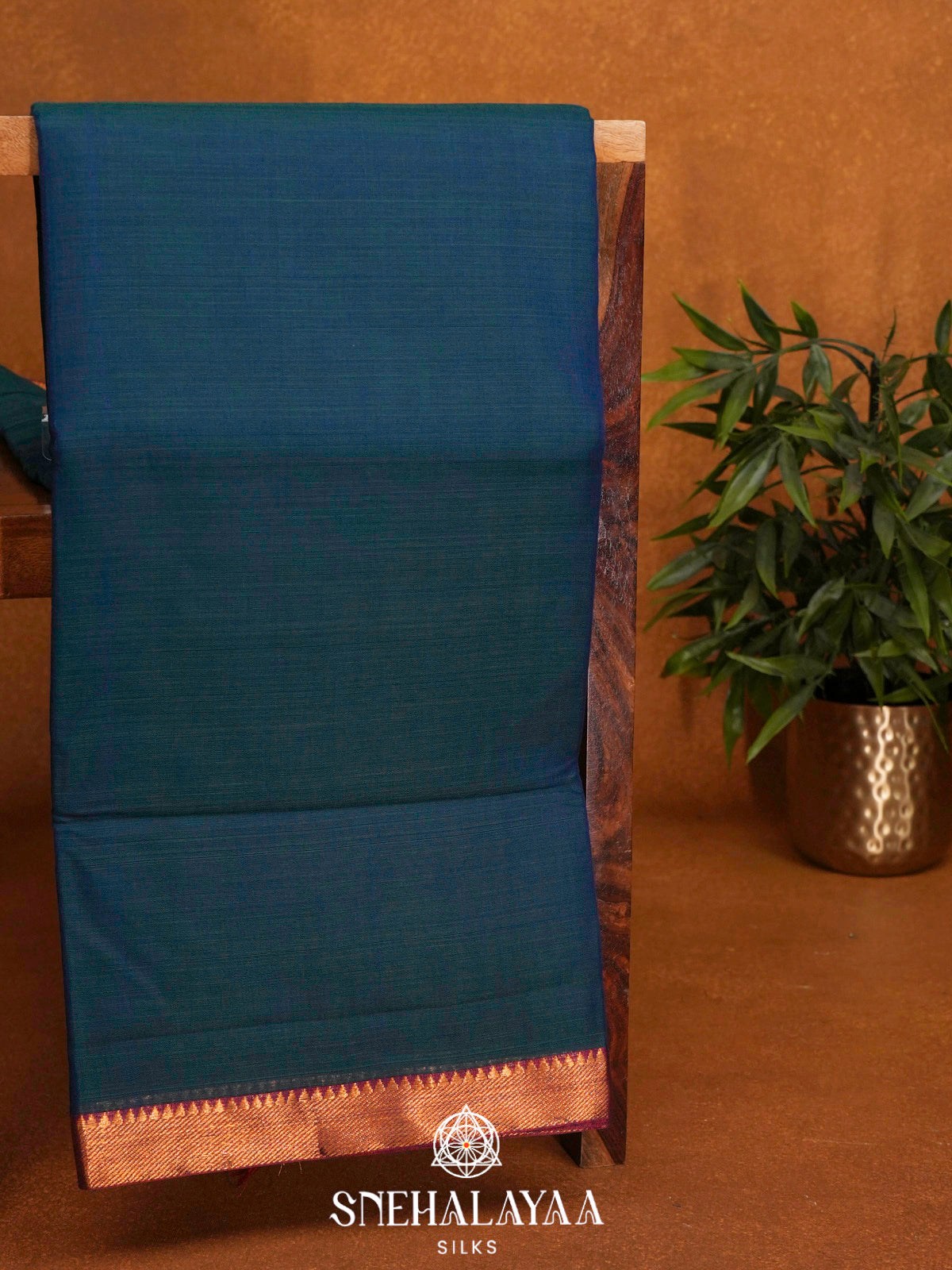 Peacock Blue Narayanpet Cotton Saree