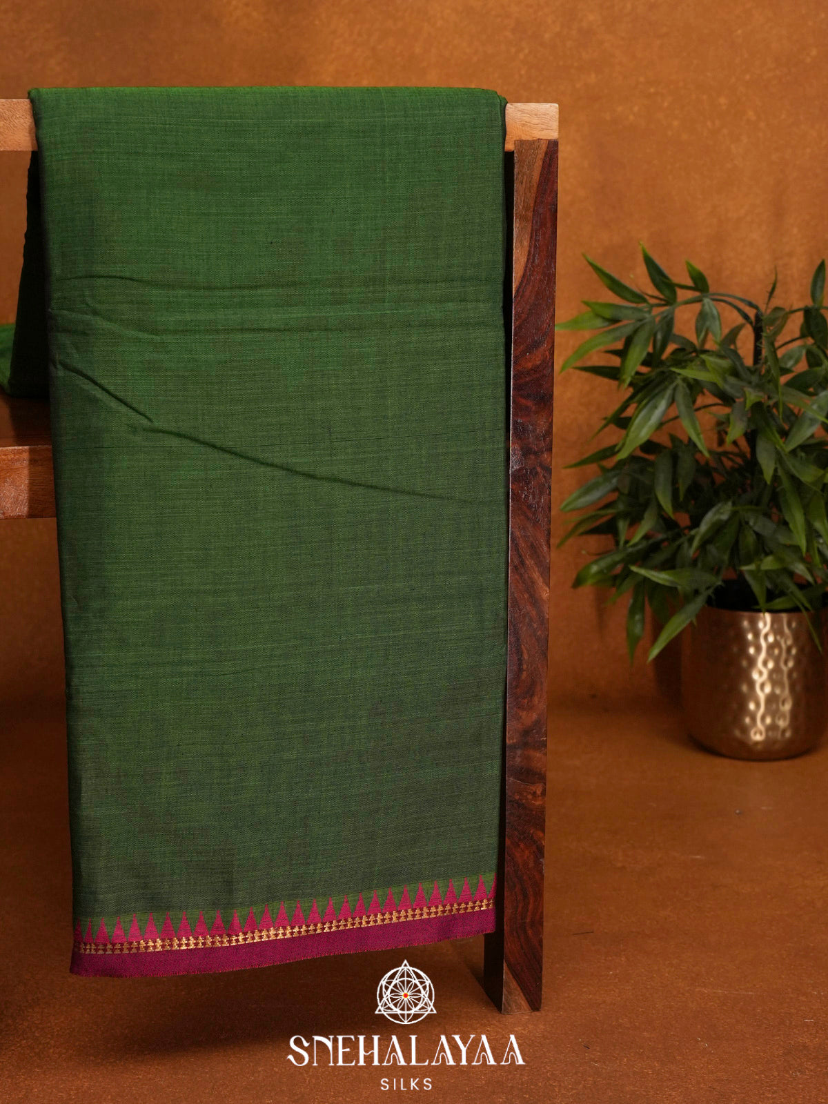 Green Narayanpet Cotton Saree