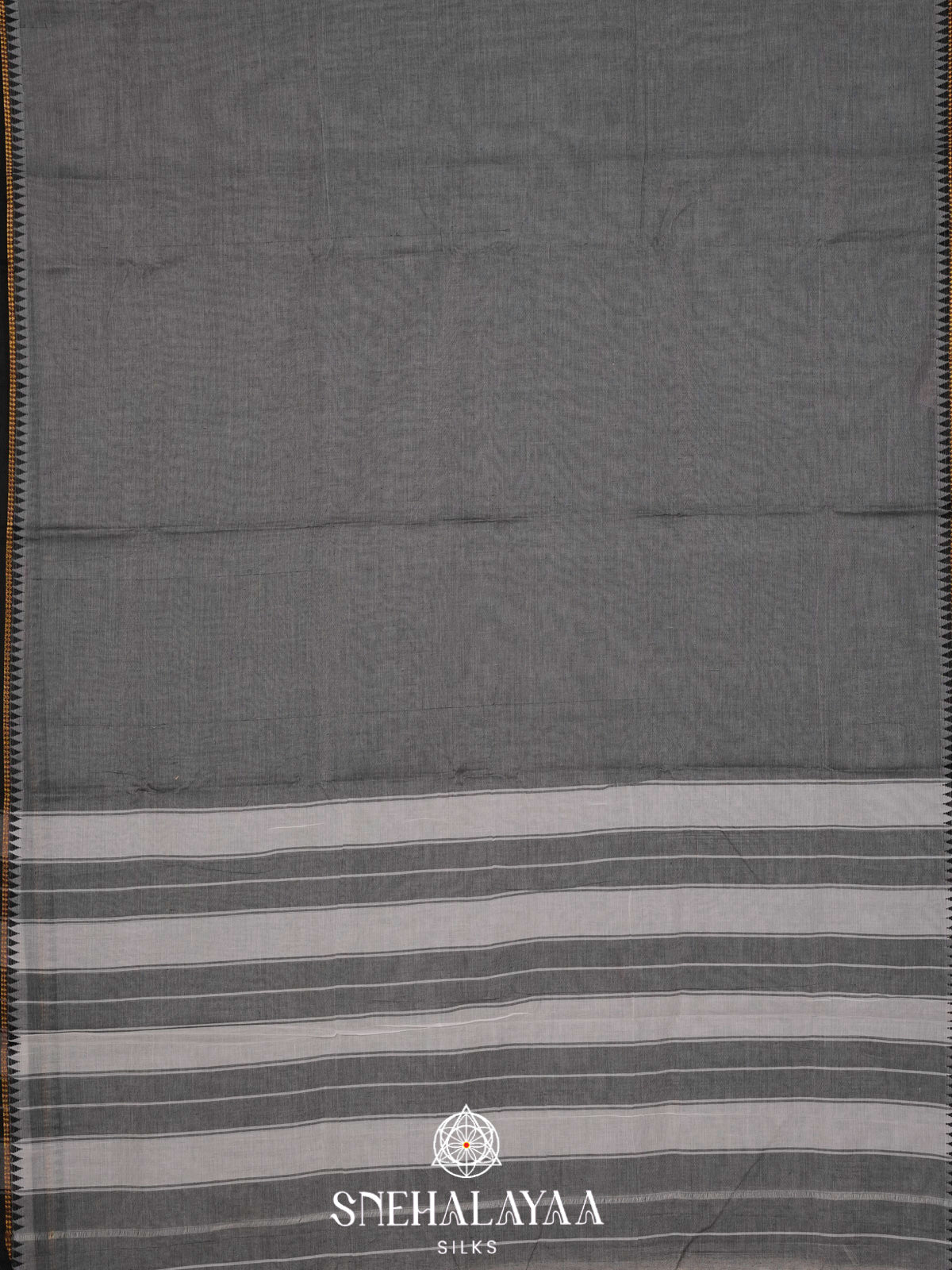Grey Narayanpet Cotton Saree