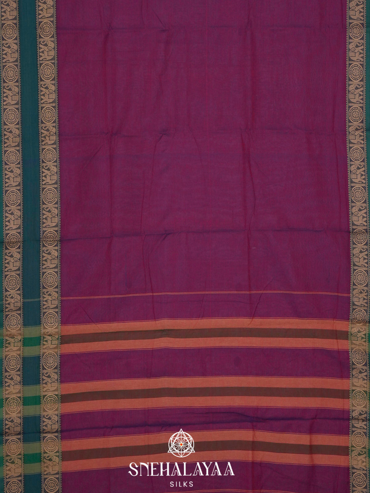Magenta Narayanpet Cotton Saree