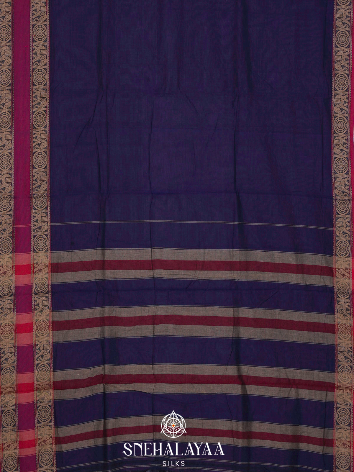 Blue Narayanpet Cotton Saree