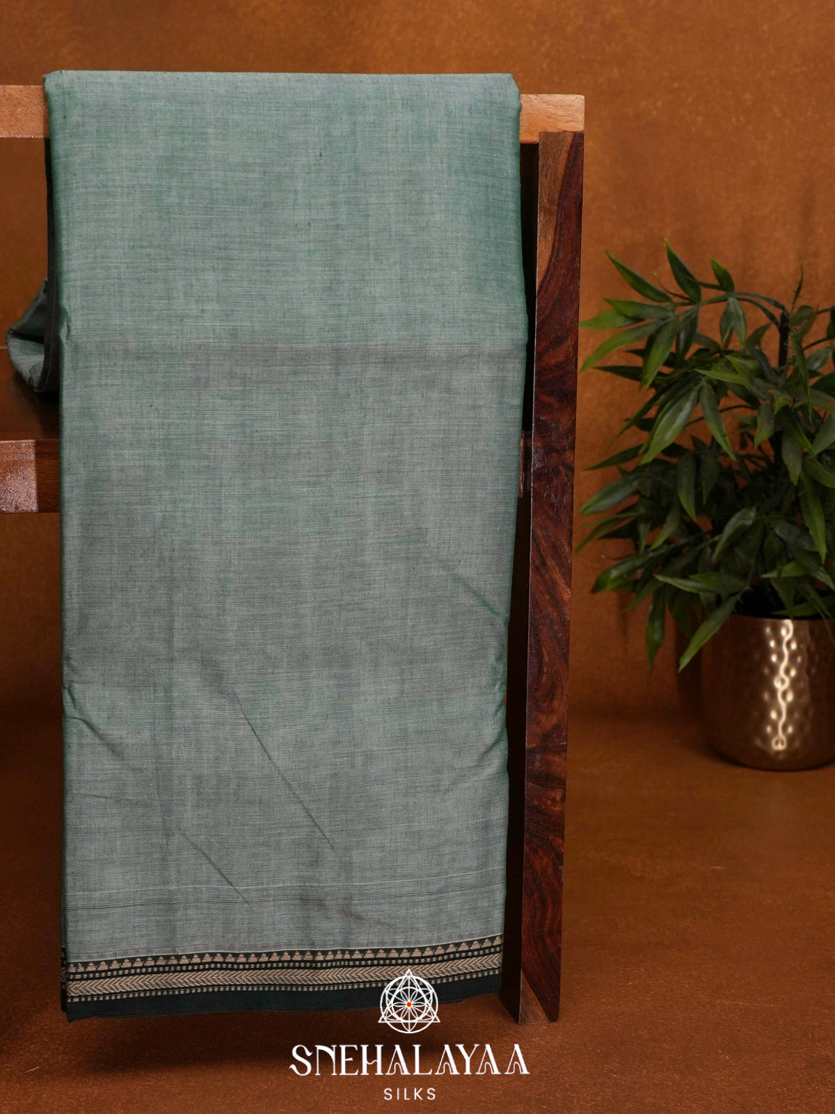 Grey Narayanpet Cotton Saree