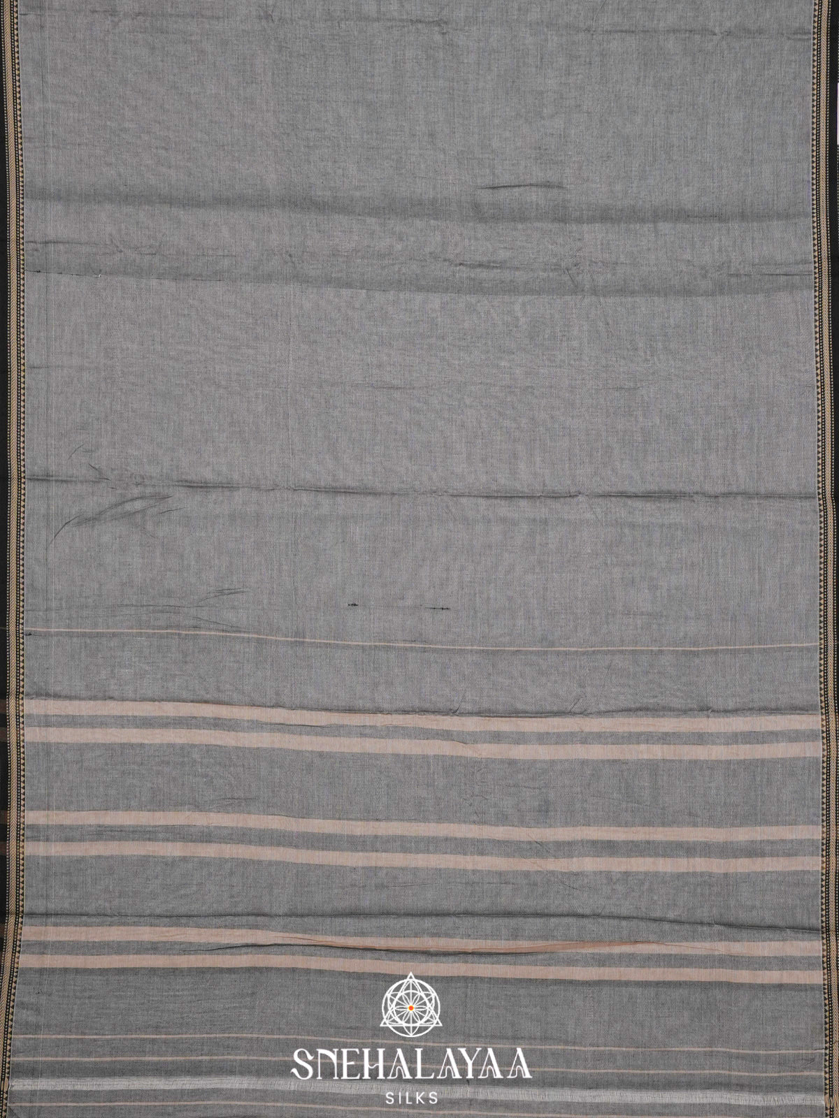 Grey Narayanpet Cotton Saree