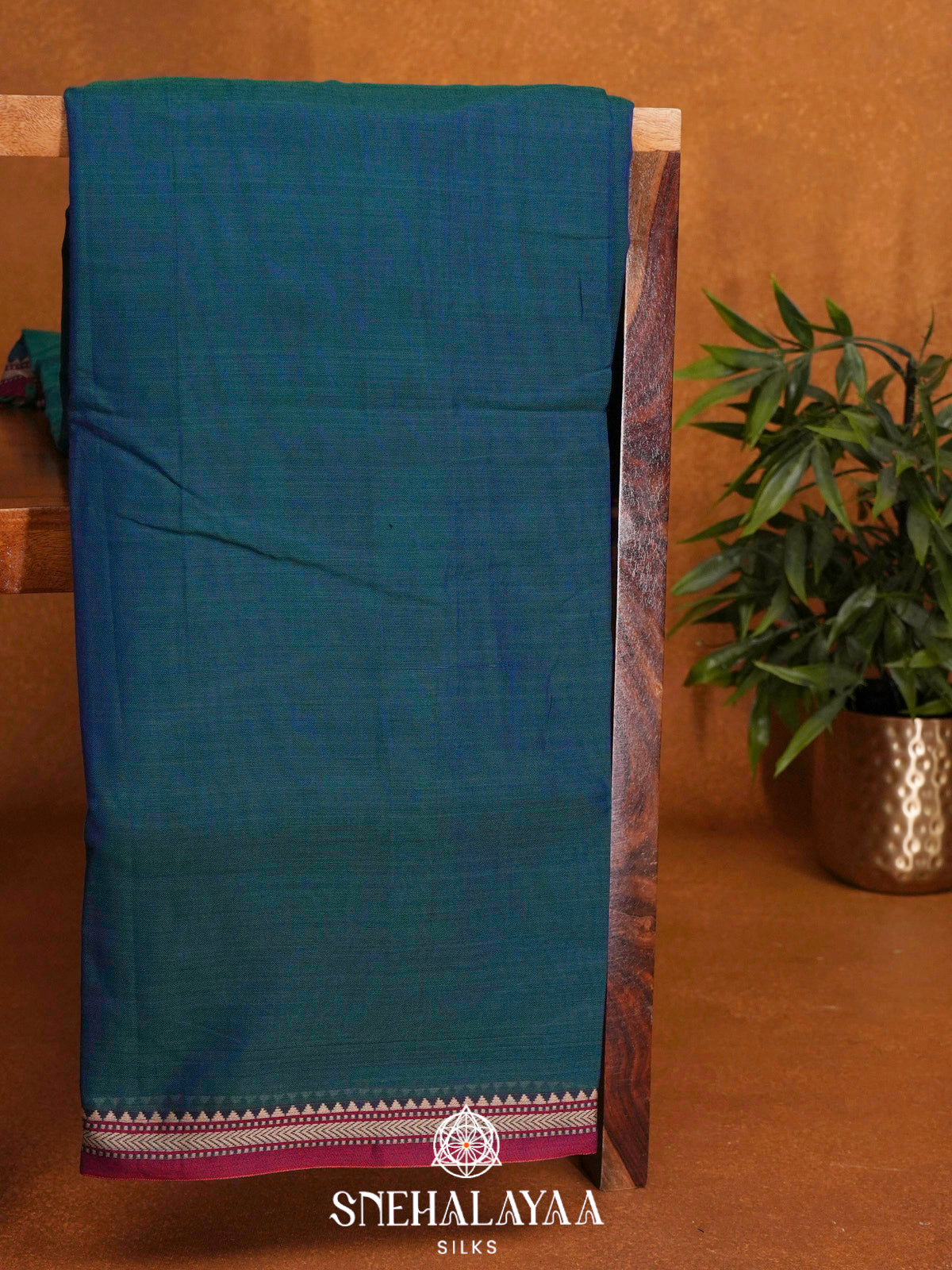 Peacock Blue Narayanpet Cotton Saree