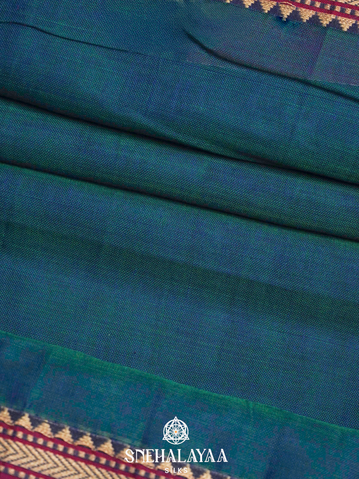 Peacock Blue Narayanpet Cotton Saree