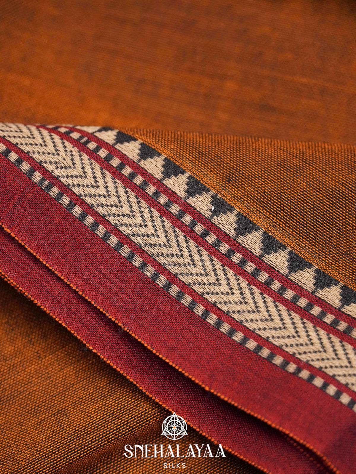 Cinnamon Brown Narayanpet Cotton Saree
