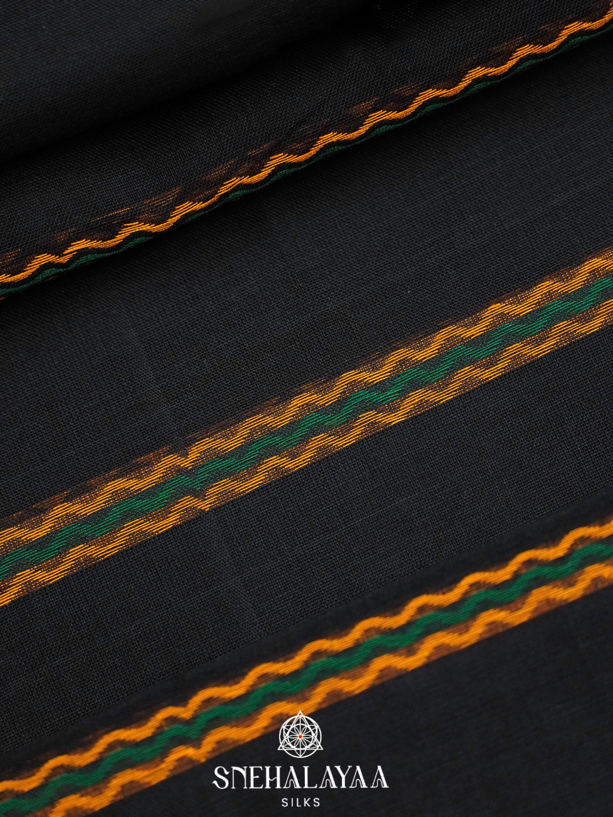 Black Narayanpet Cotton Saree