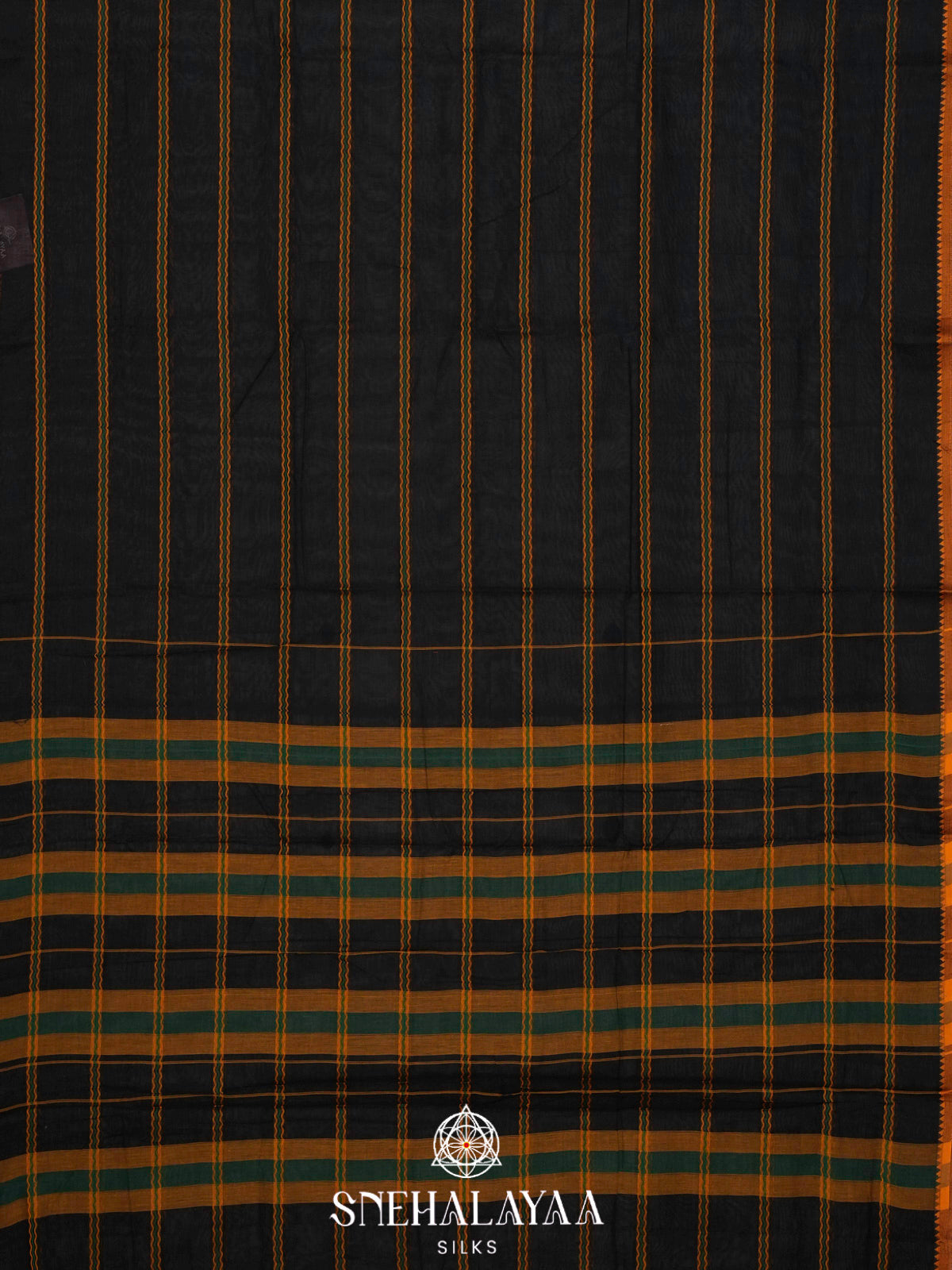 Black Narayanpet Cotton Saree